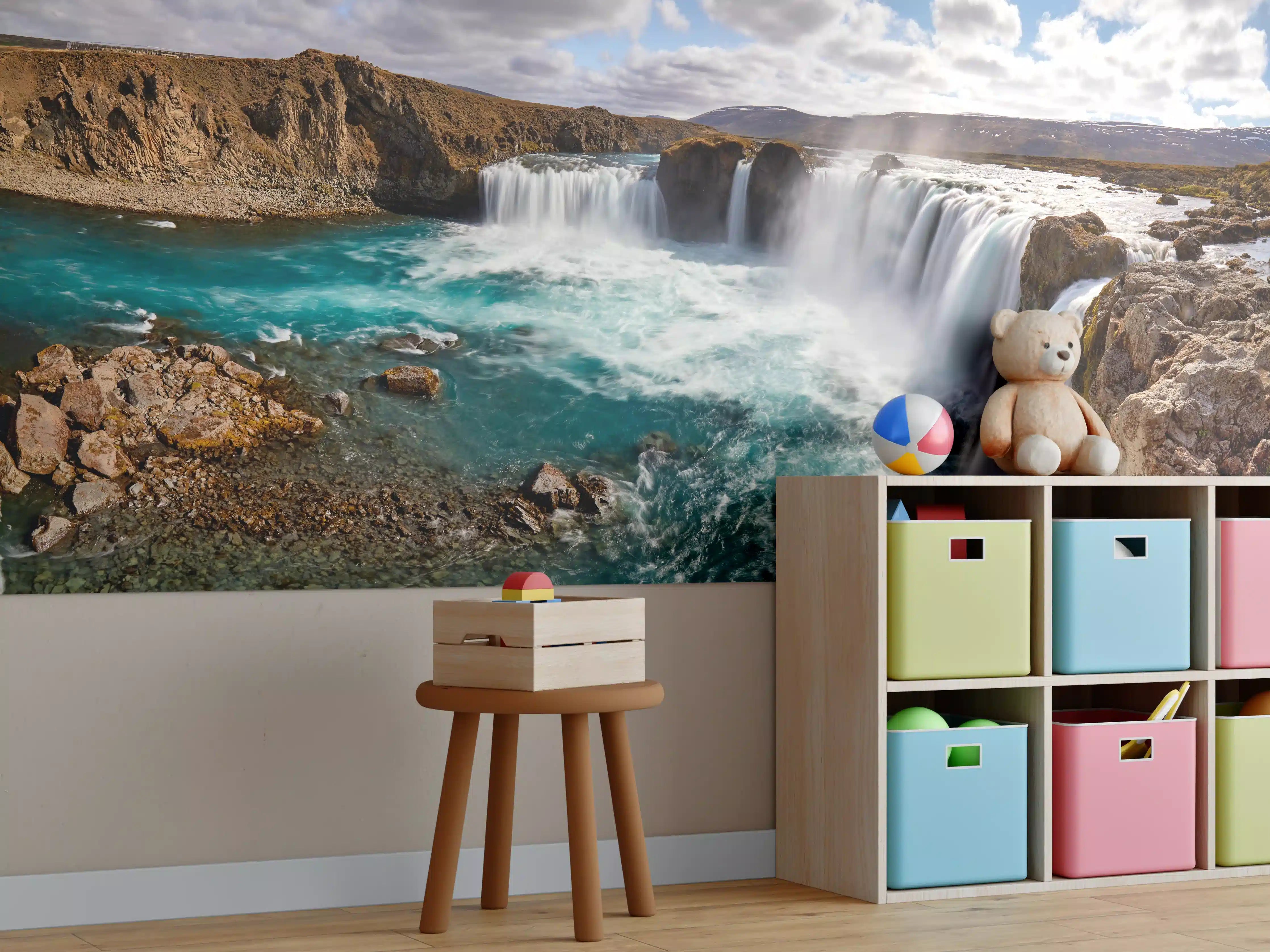 Kinderzimmer Wandgestaltung - Panorama des Goldenen Rings von Island