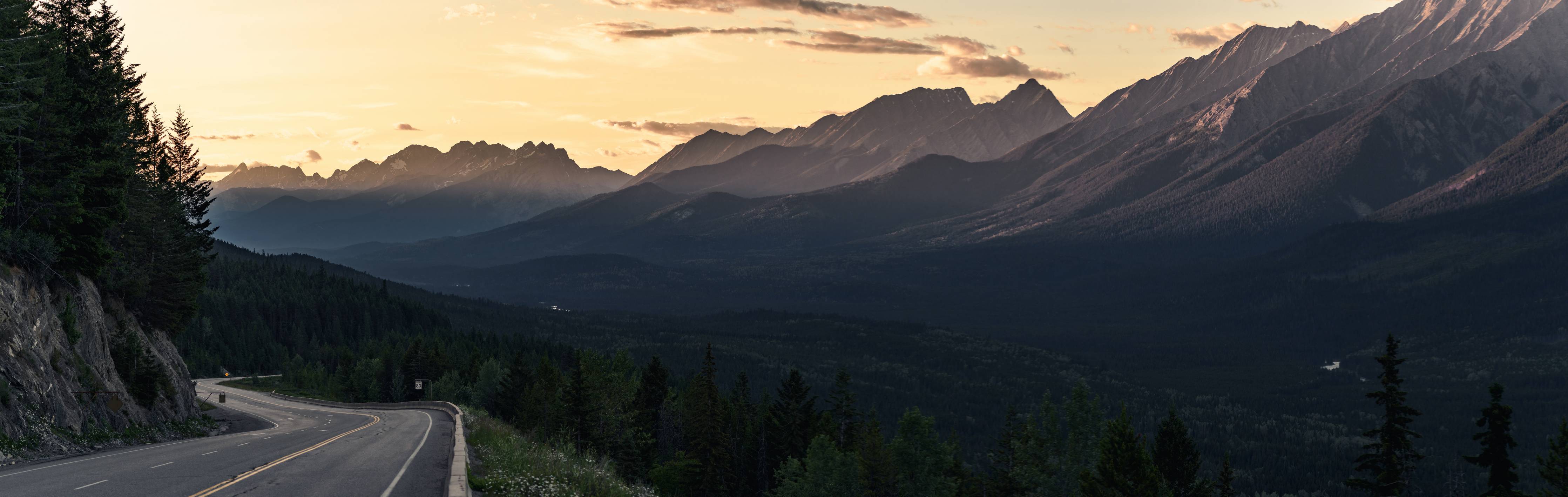 Kinderzimmer Wandgestaltung-Panorama des Kooteney Valley bei Sonnenuntergang