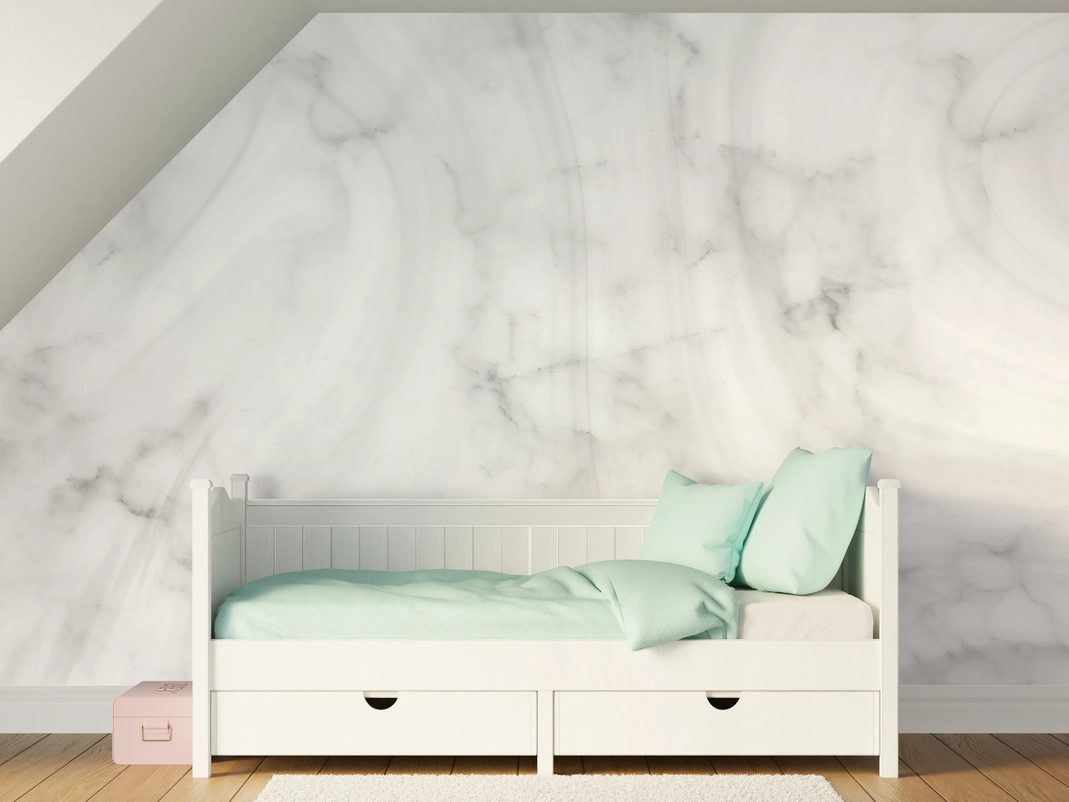 Kinderzimmer Wandgestaltung - Panorama grauer Marmor Hintergrund