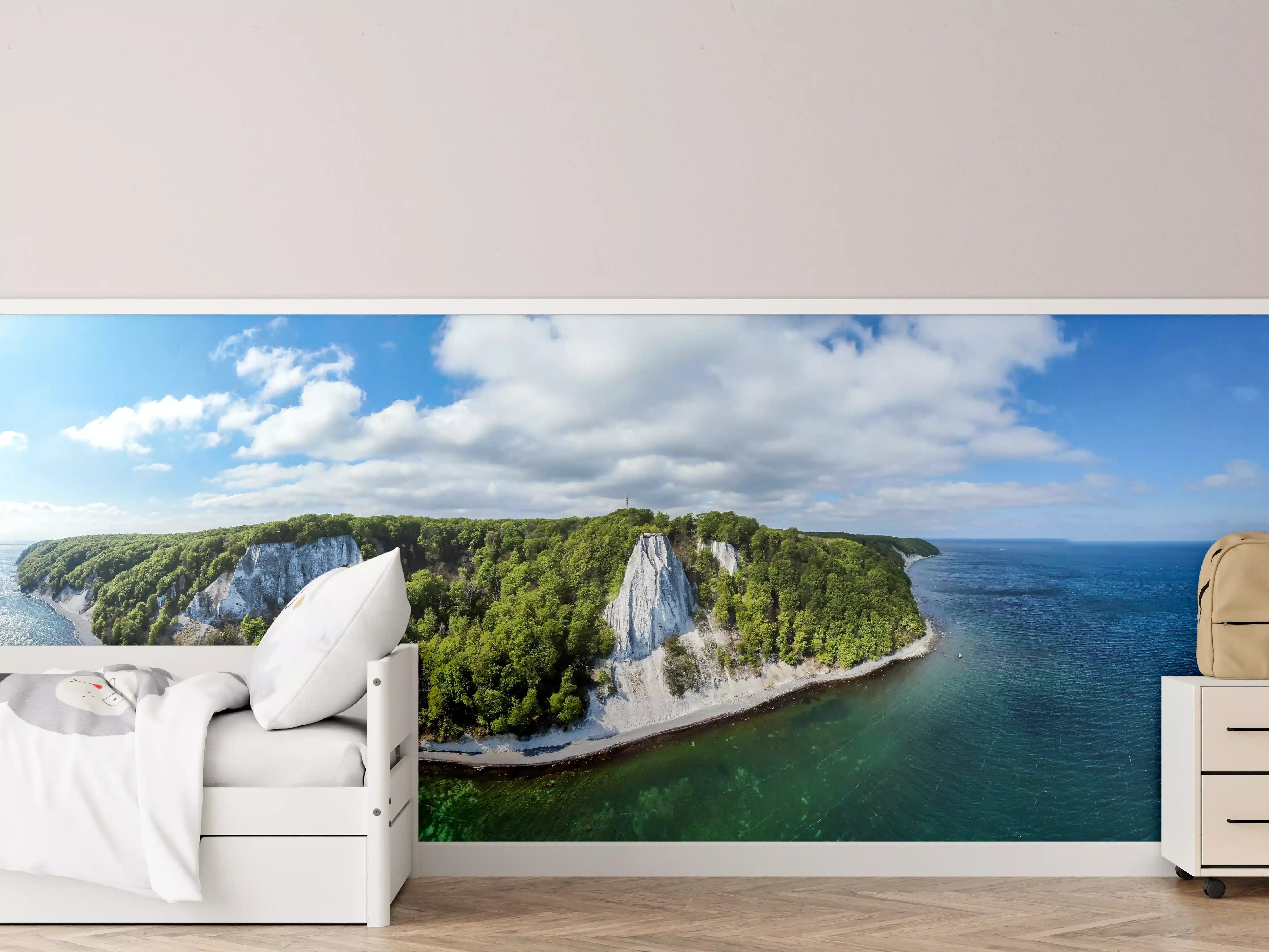 Kinderzimmer Wandgestaltung - Panoramablick auf den Königsstuhl - Rügen