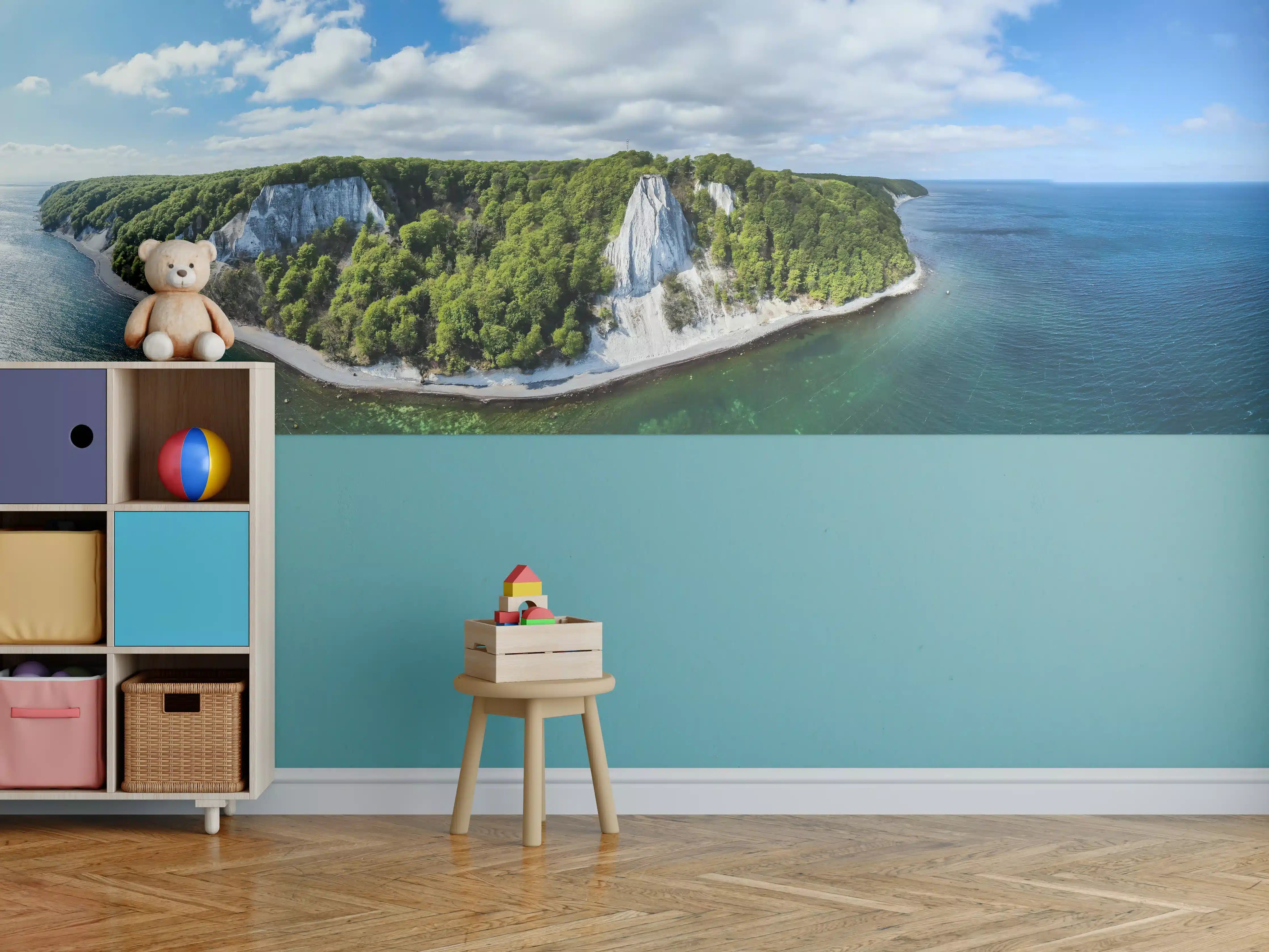 Kinderzimmer Wandgestaltung - Panoramablick auf den Königsstuhl - Rügen