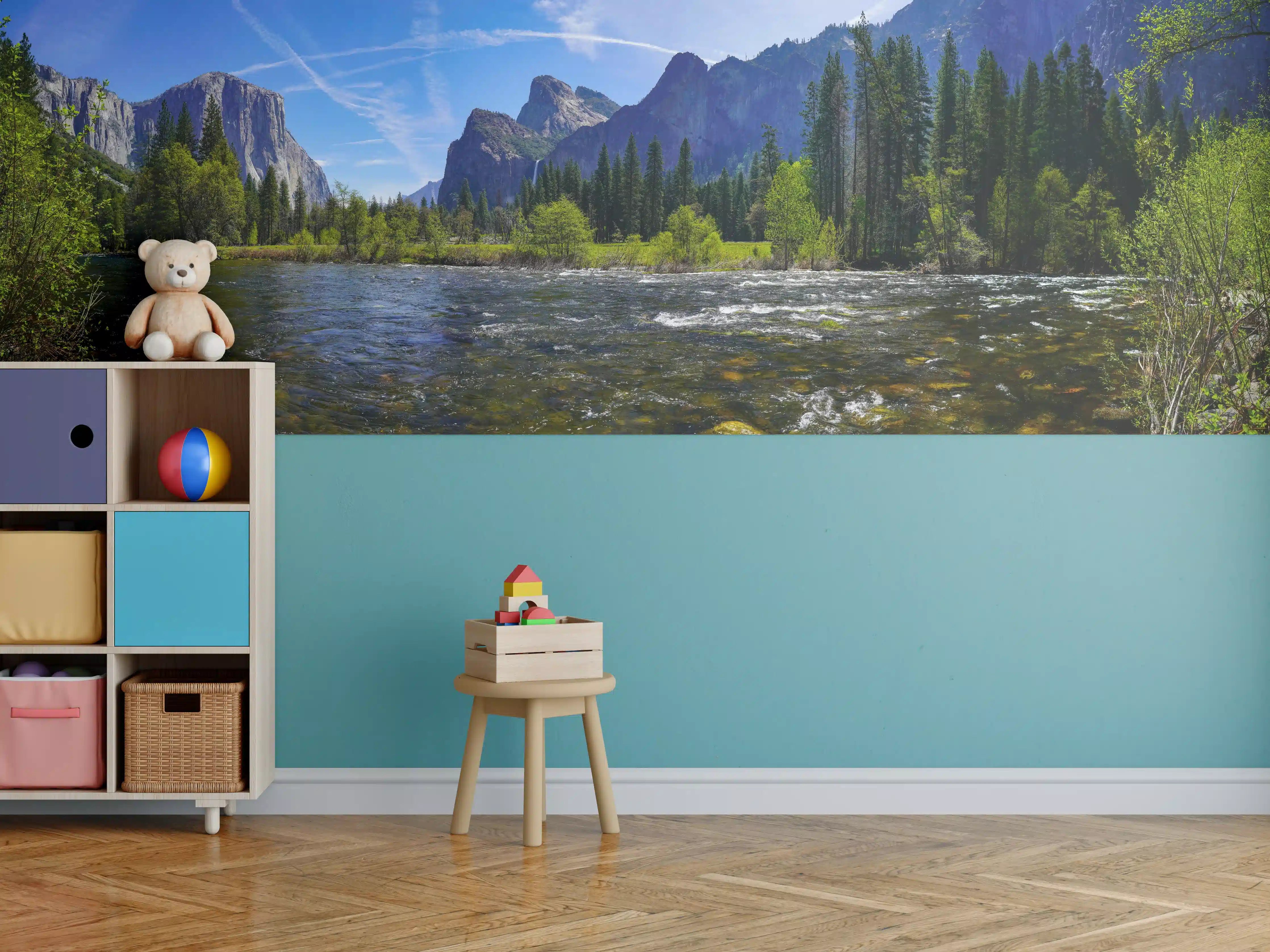 Kinderzimmer Wandgestaltung - Panoramablick im Yosemite-Nationalpark