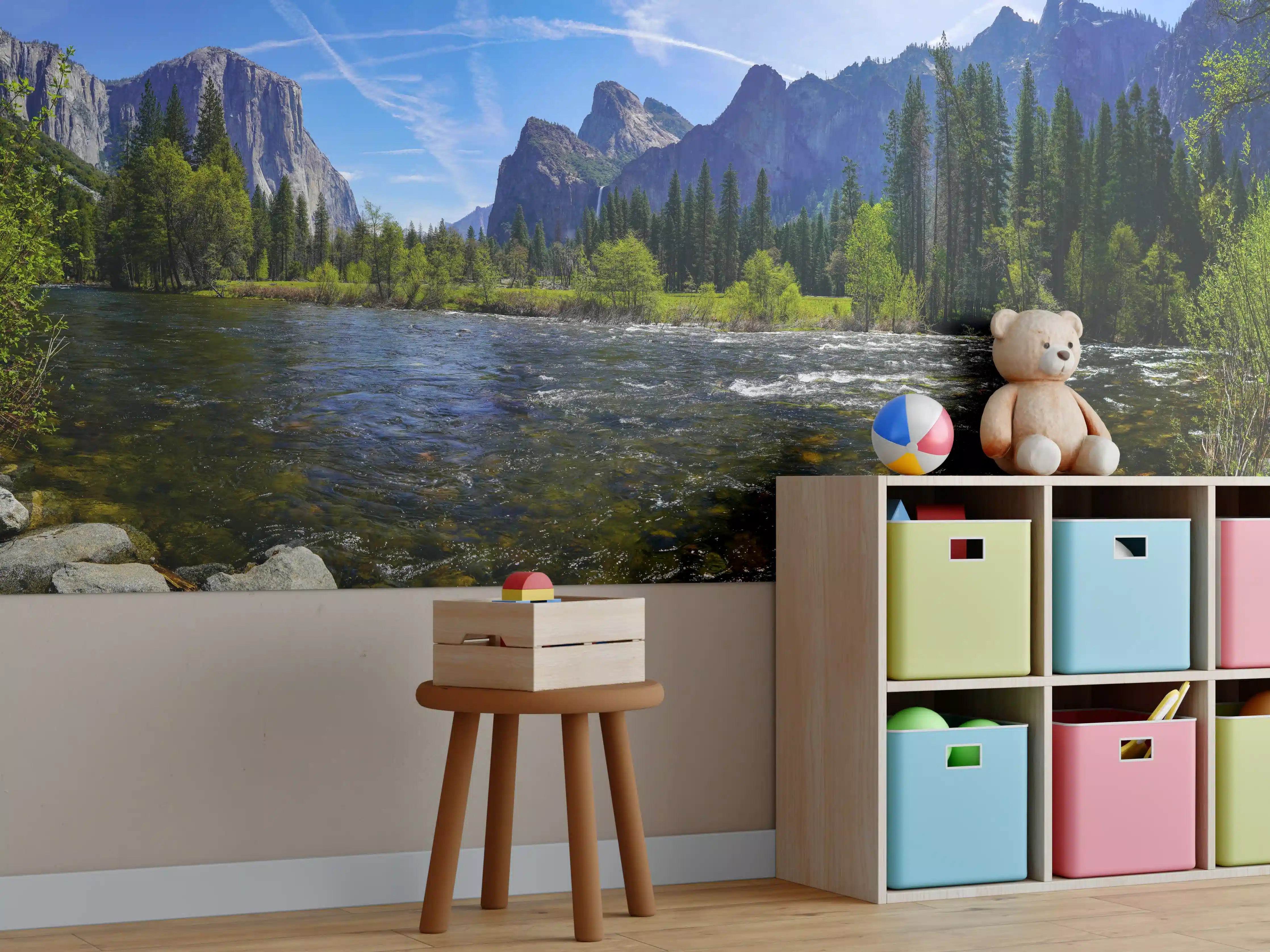 Kinderzimmer Wandgestaltung - Panoramablick im Yosemite-Nationalpark