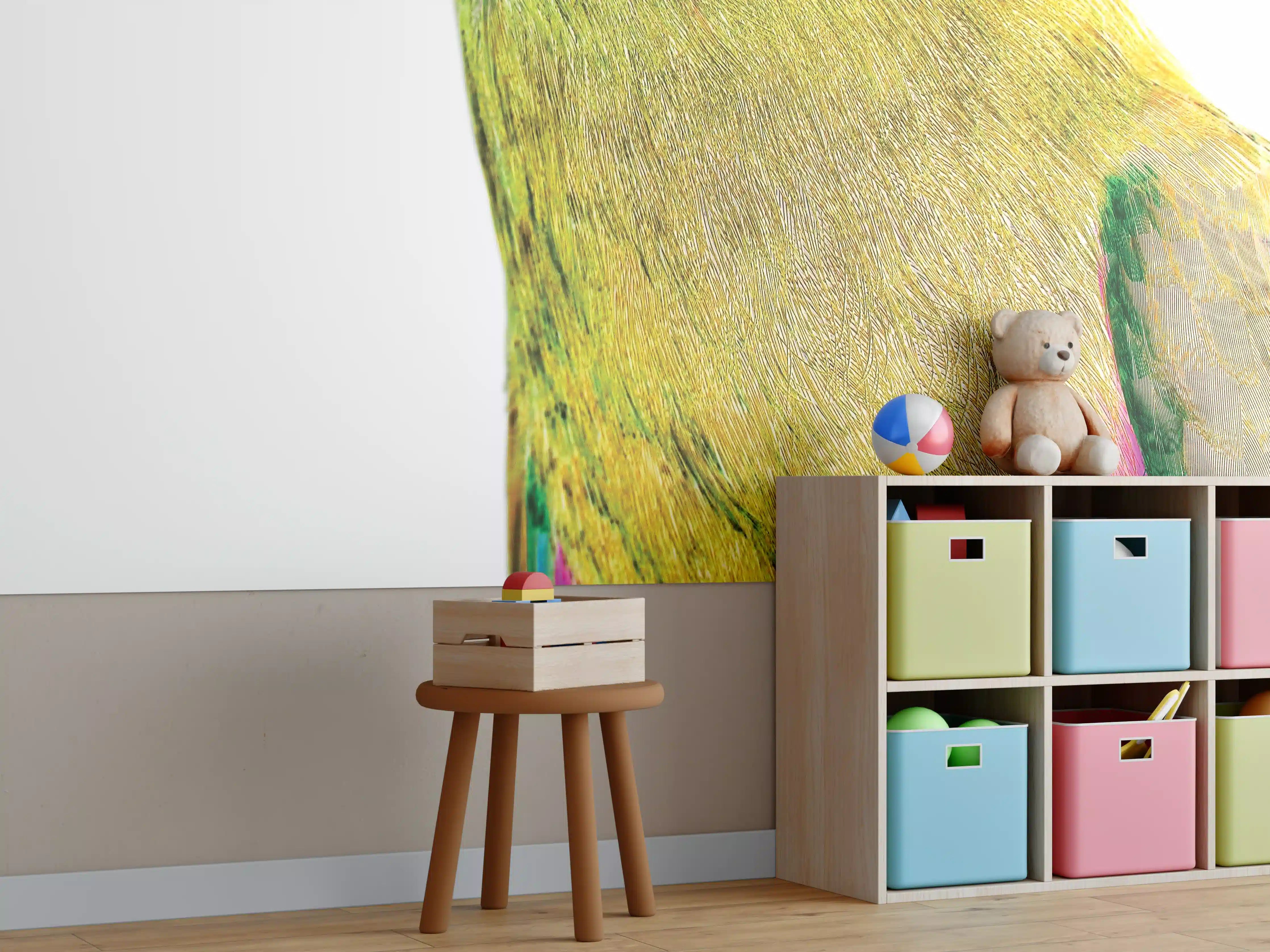 Kinderzimmer Wandgestaltung - Papagei - Nahaufnahme