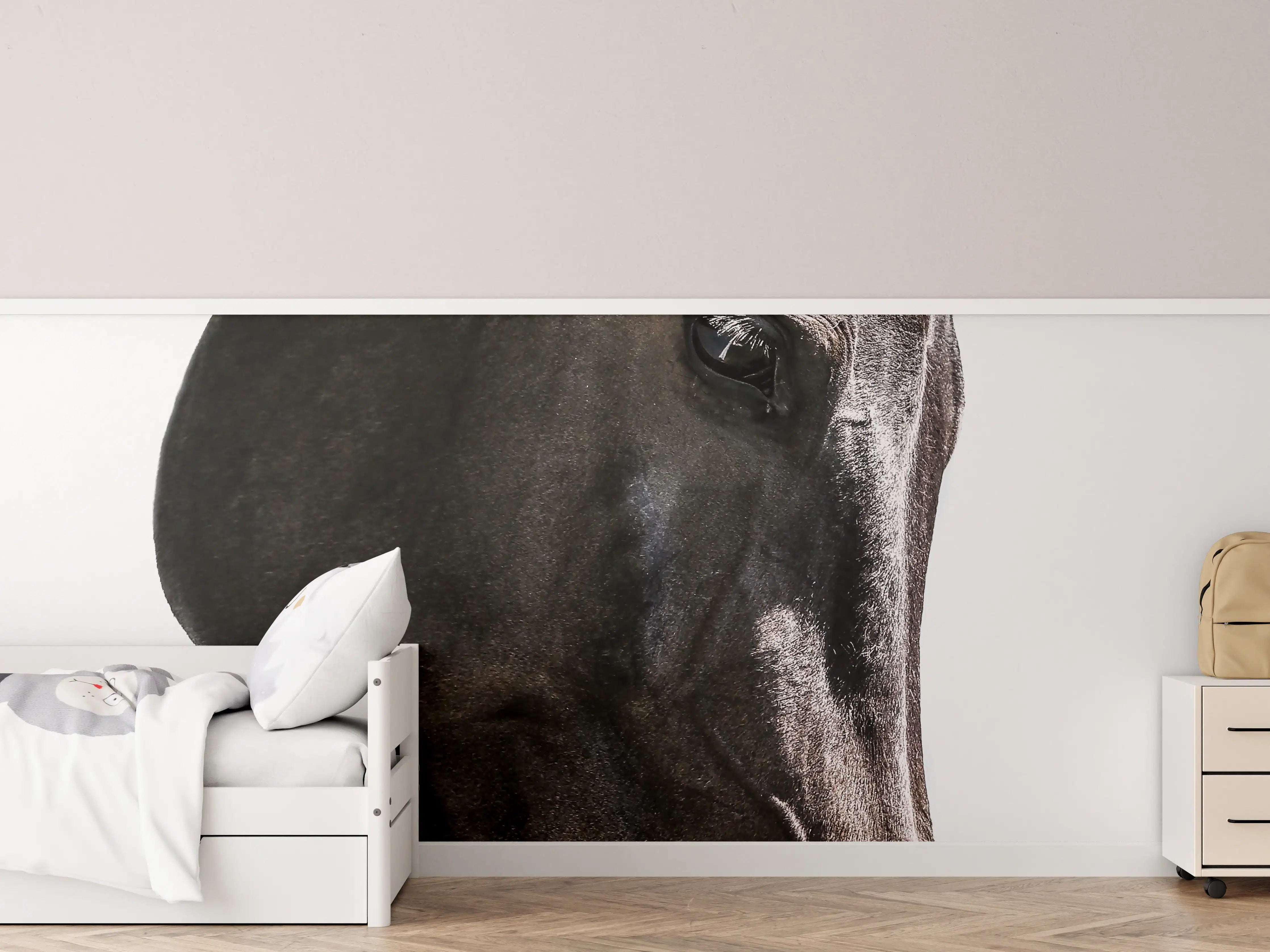 Kinderzimmer Wandgestaltung - Pferd - Nahaufnahme