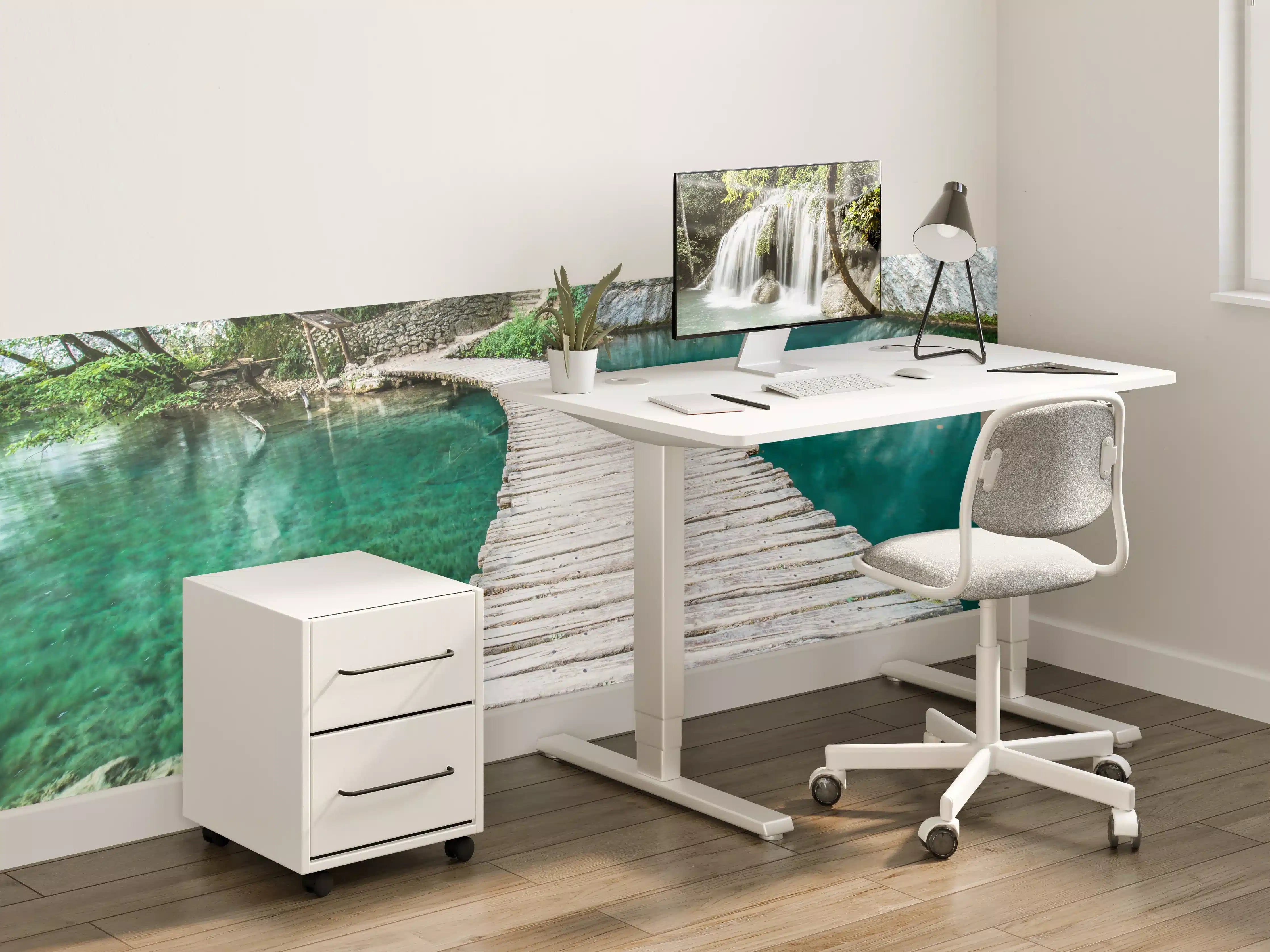 Kinderzimmer Wandgestaltung - Plitvicer Brücke in Kroatien