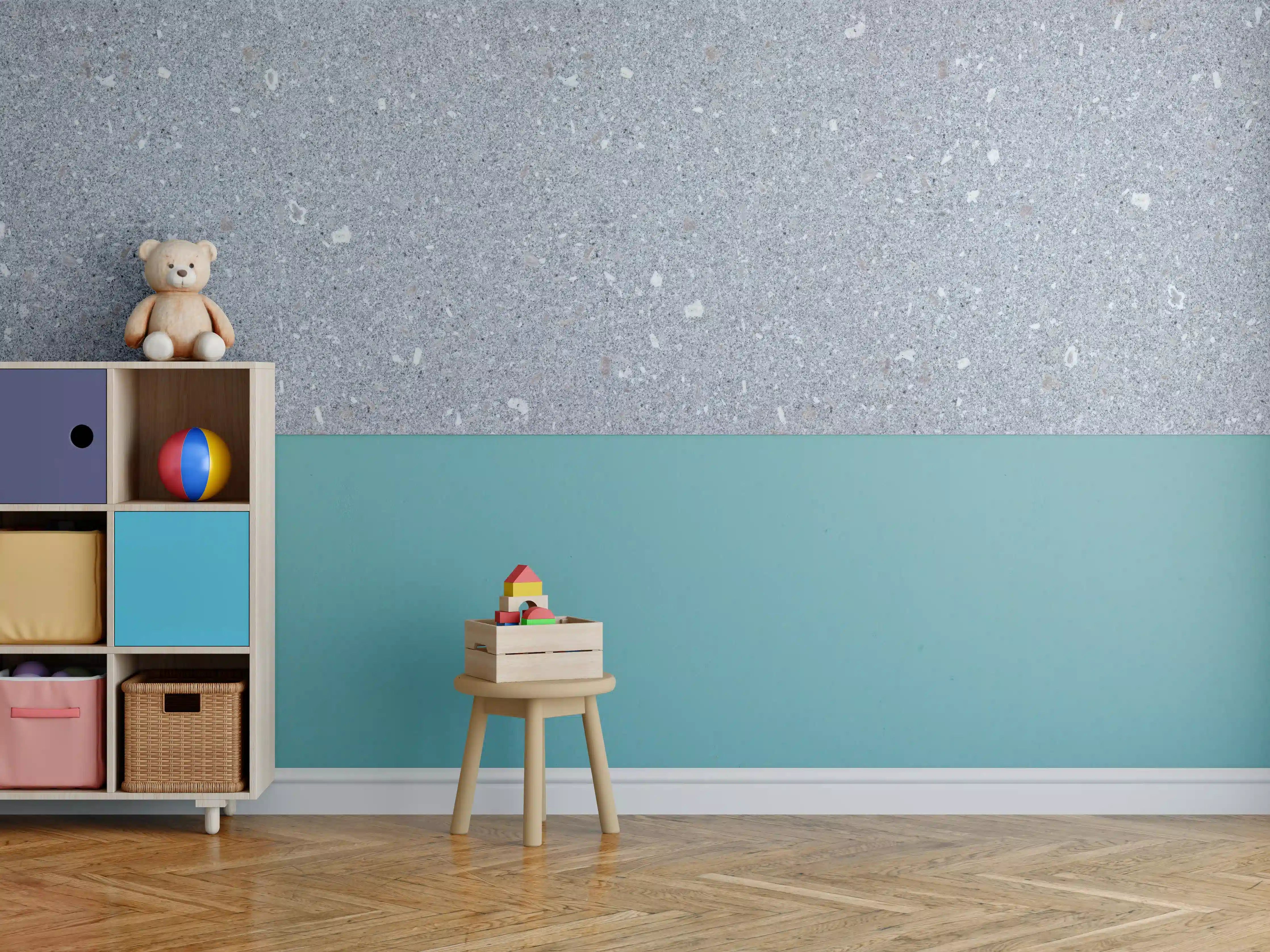 Kinderzimmer Wandgestaltung - Polierter Naturgranit