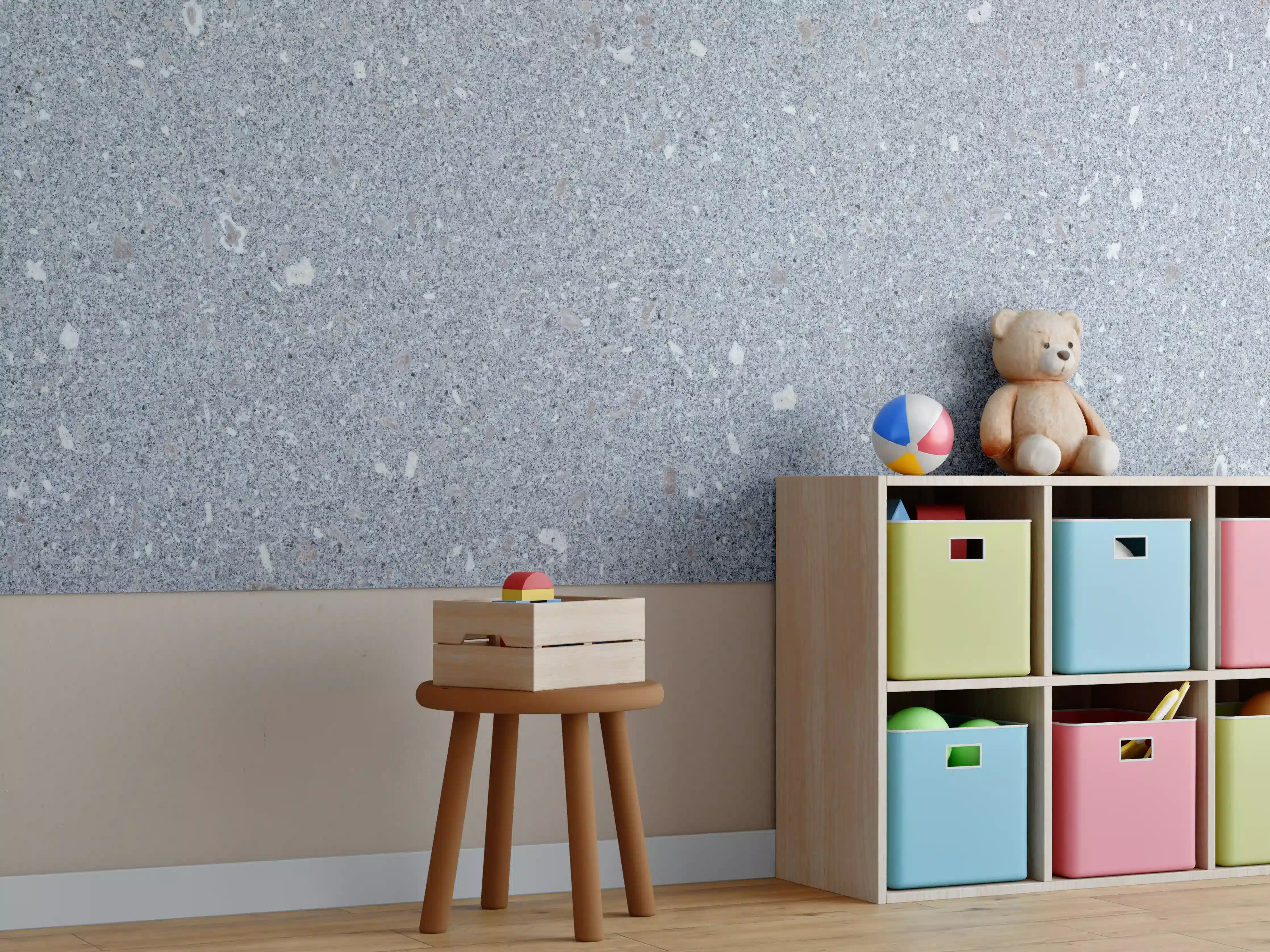 Kinderzimmer Wandgestaltung - Polierter Naturgranit