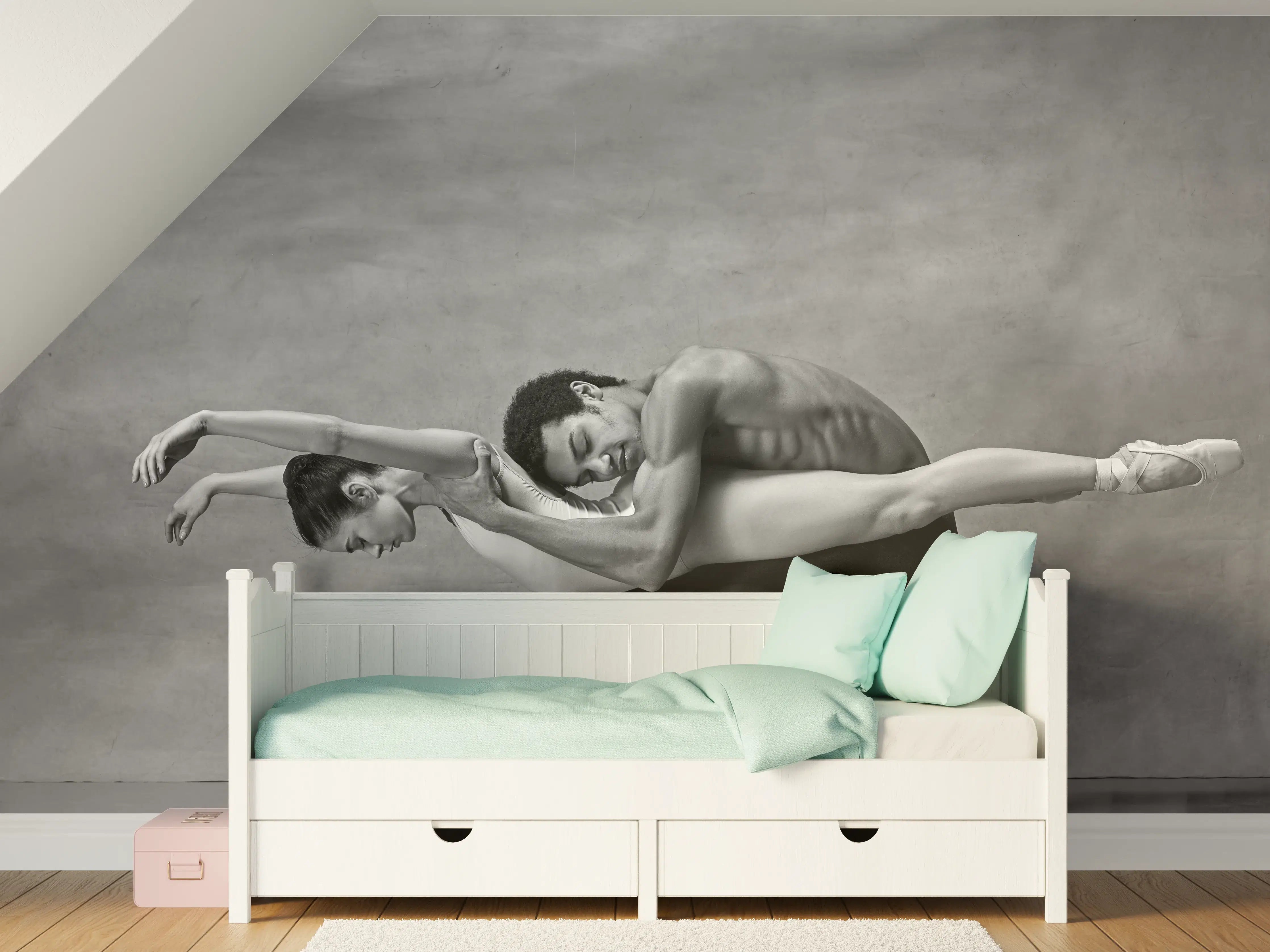 Kinderzimmer Wandgestaltung - Posierendes Paar Balletttänzer