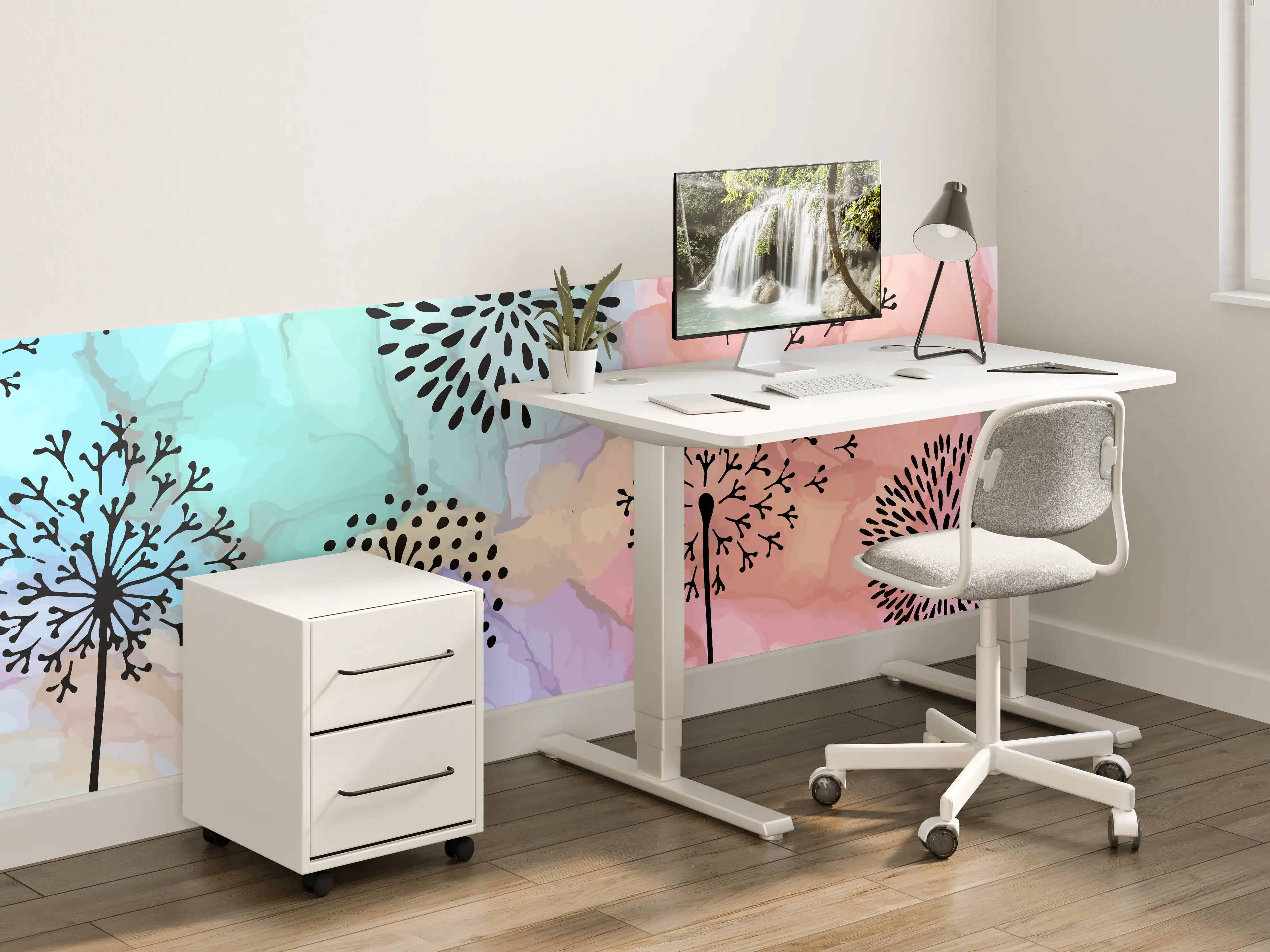 Kinderzimmer Wandgestaltung - Pusteblume Aquarell