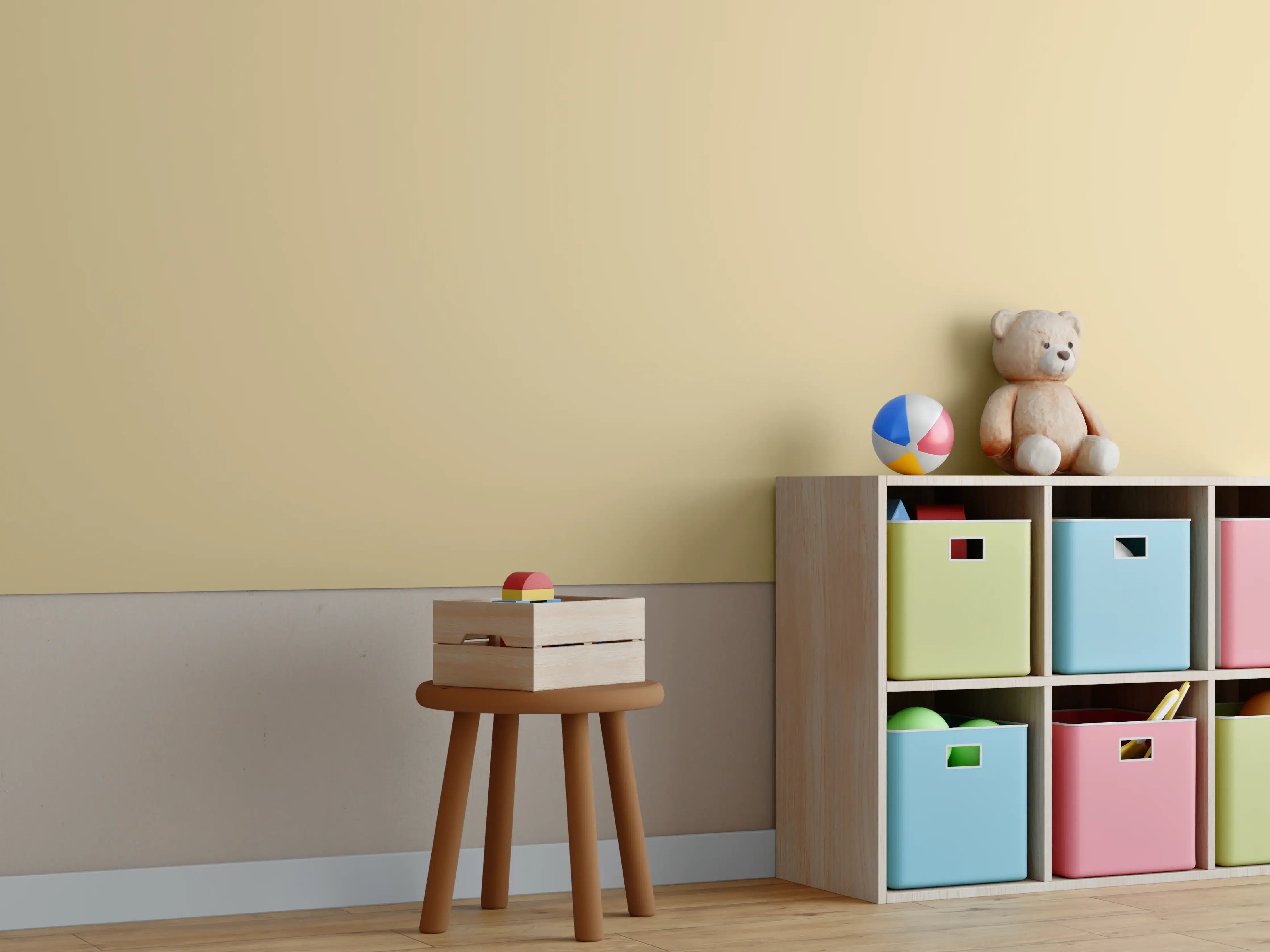 Kinderzimmer Wandgestaltung - RAL 1001 (Beige)