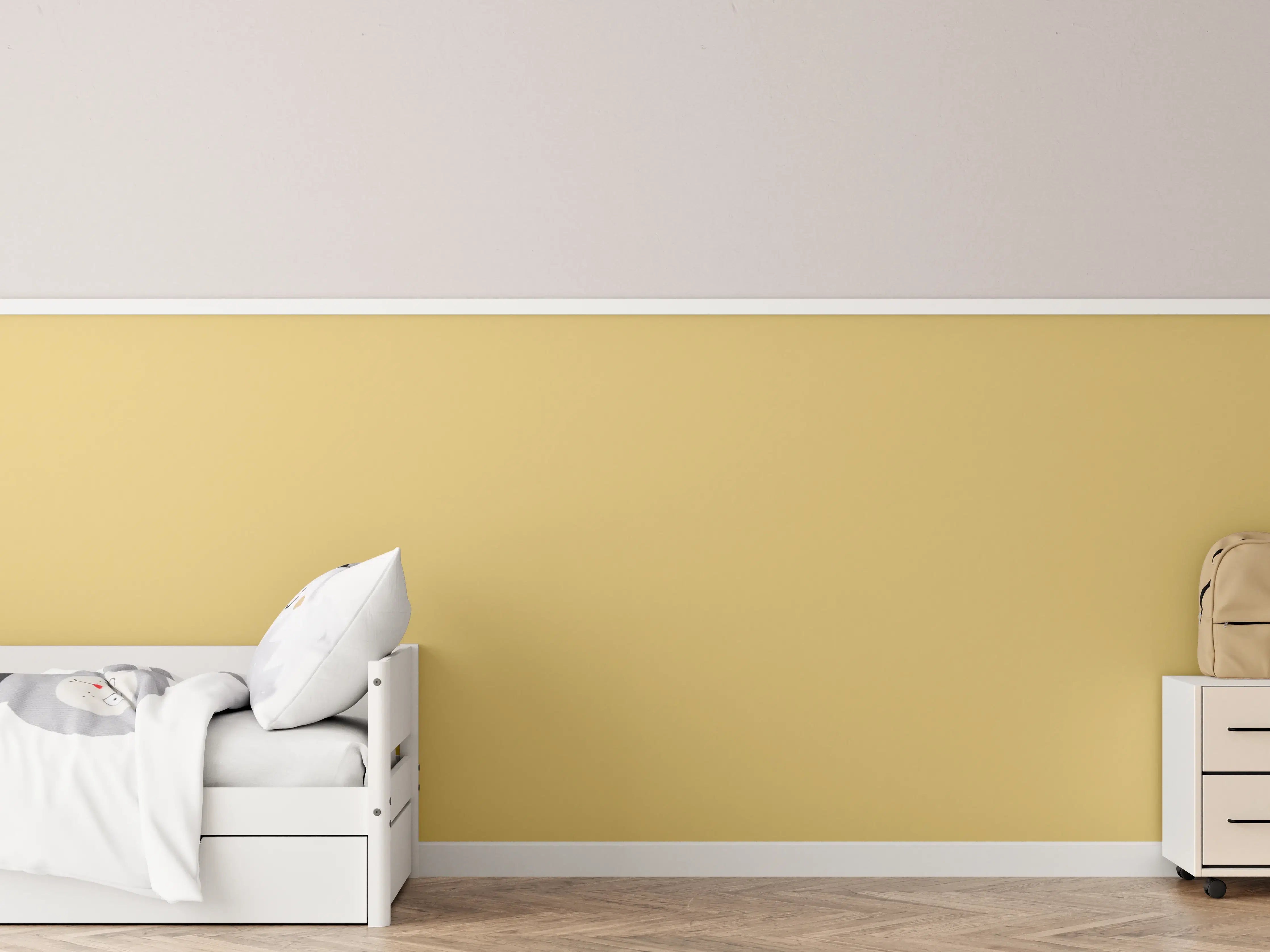 Kinderzimmer Wandgestaltung - RAL 1002 (Sandgelb)