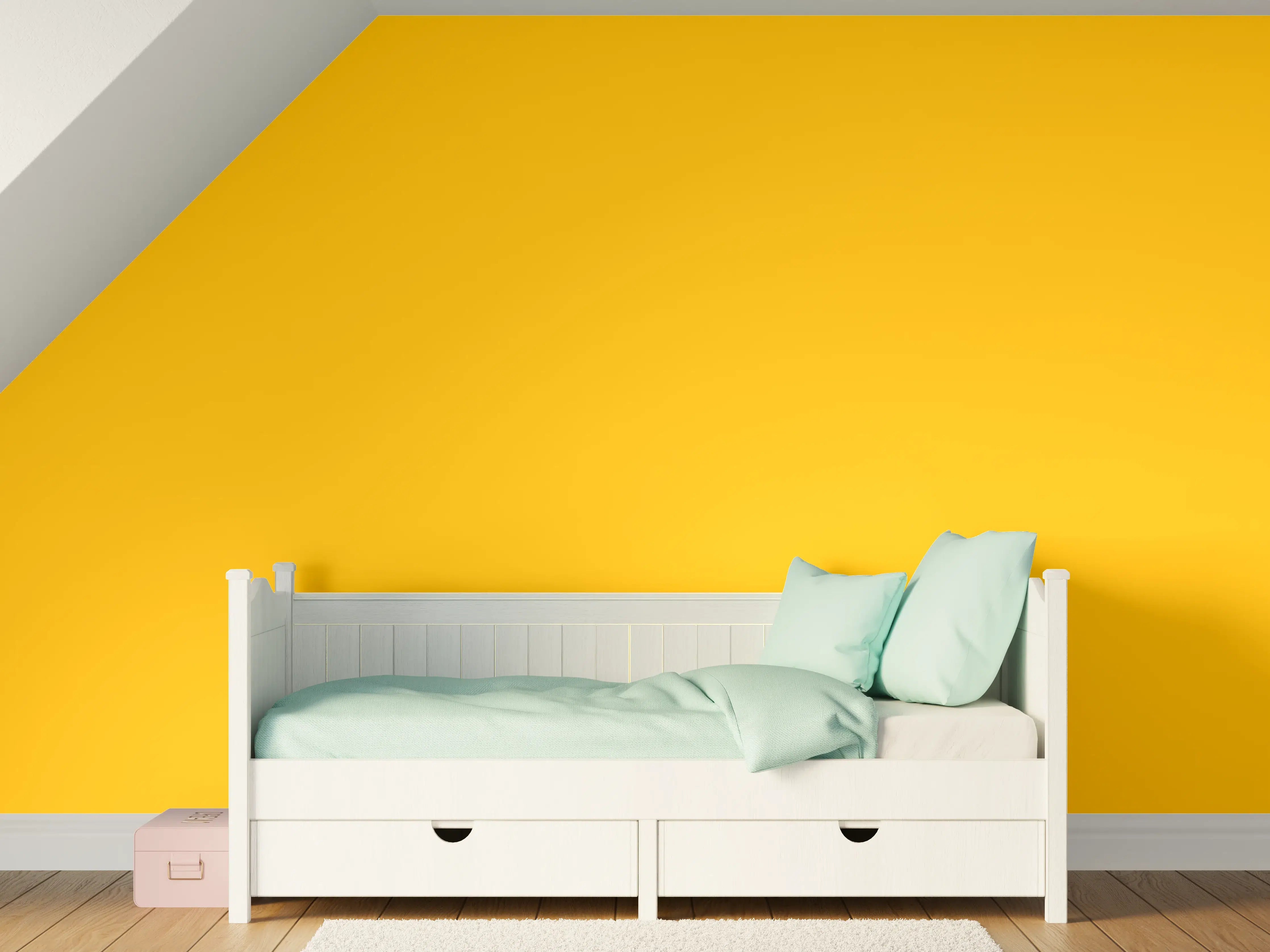 Kinderzimmer Wandgestaltung - RAL 1003 (Signalgelb)