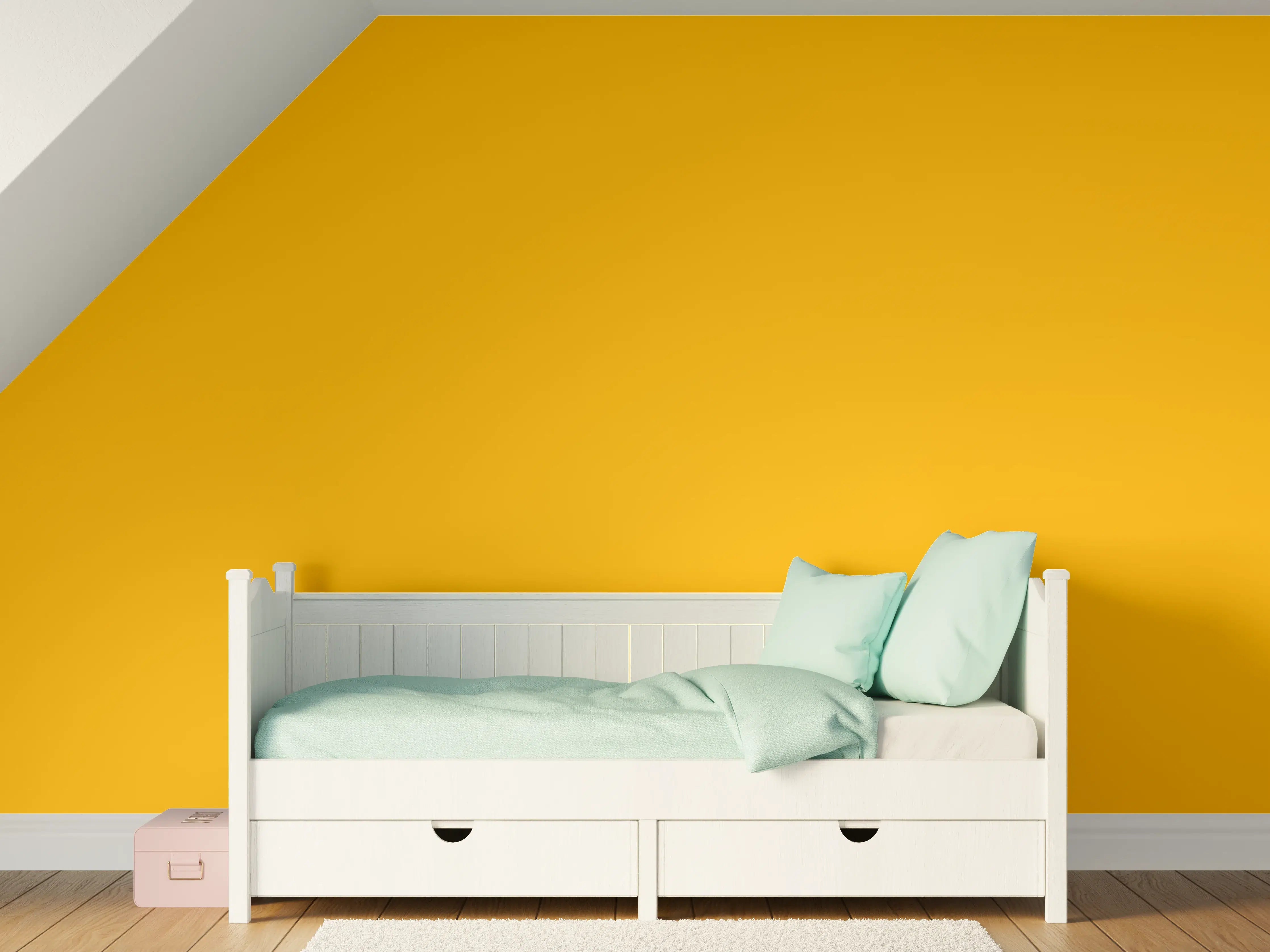 Kinderzimmer Wandgestaltung - RAL 1006 (Maisgelb)