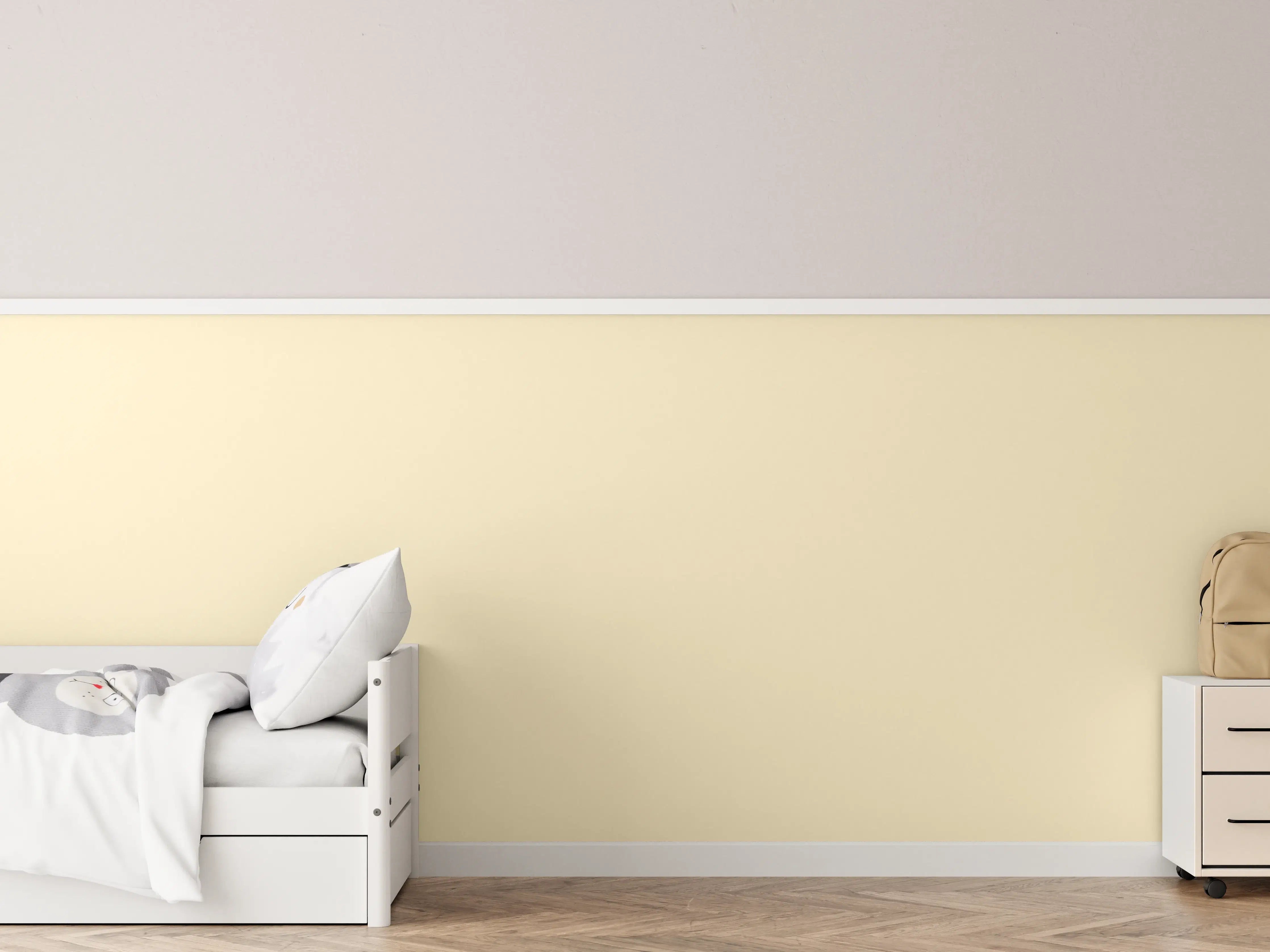 Kinderzimmer Wandgestaltung - RAL 1015 (Hellelfenbein)