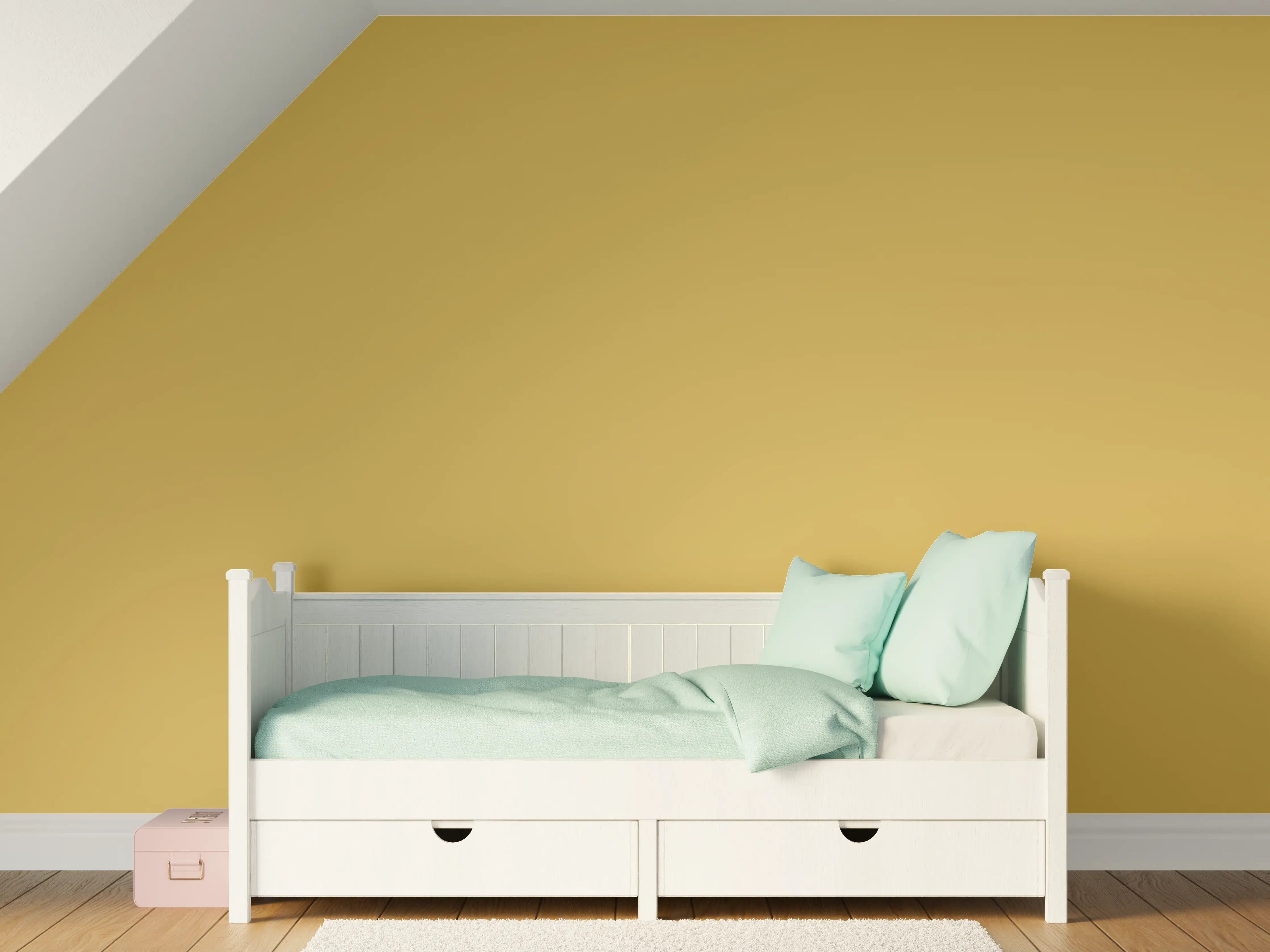 Kinderzimmer Wandgestaltung - RAL 1024 (Ockergelb)