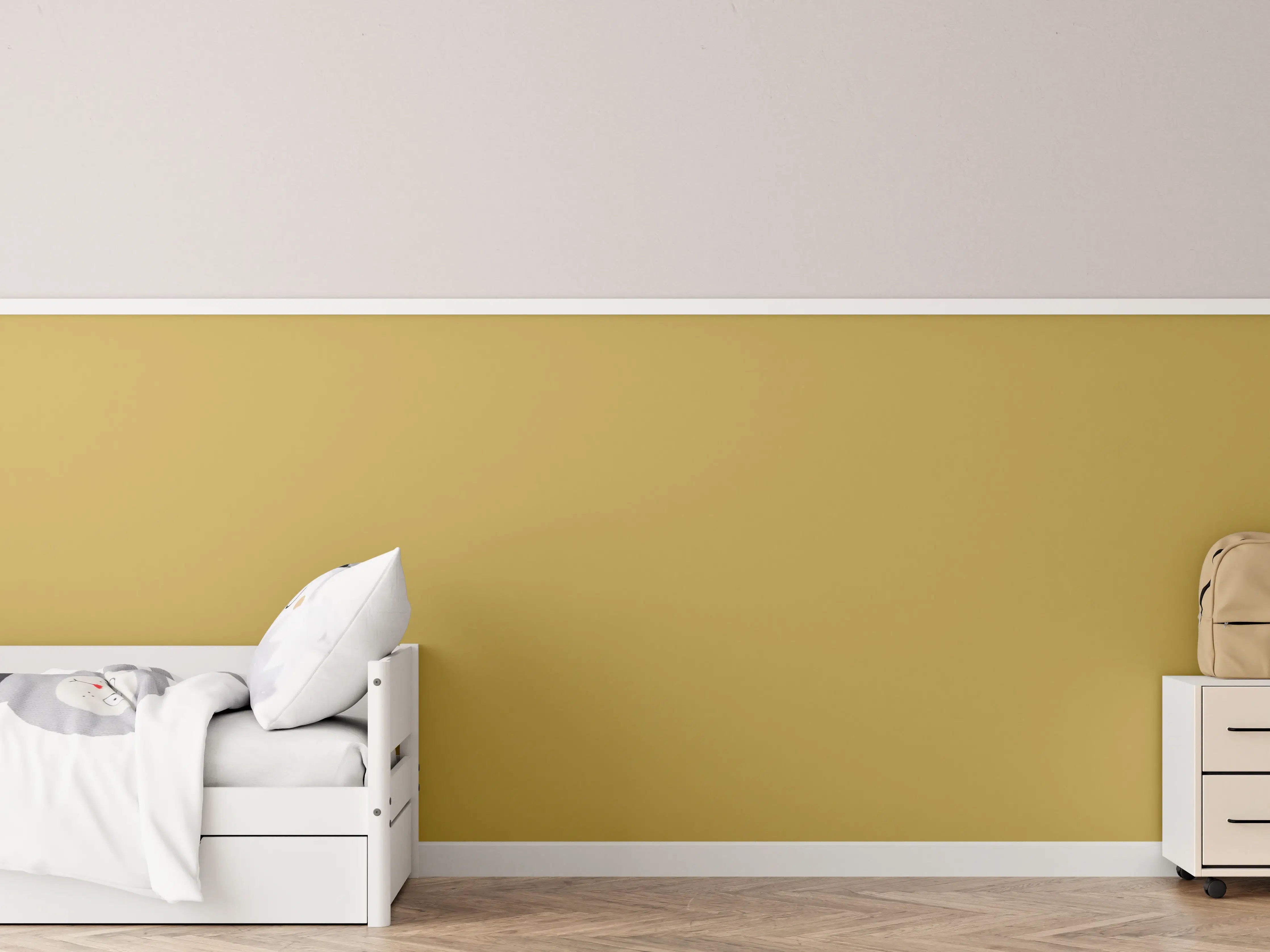 Kinderzimmer Wandgestaltung - RAL 1024 (Ockergelb)