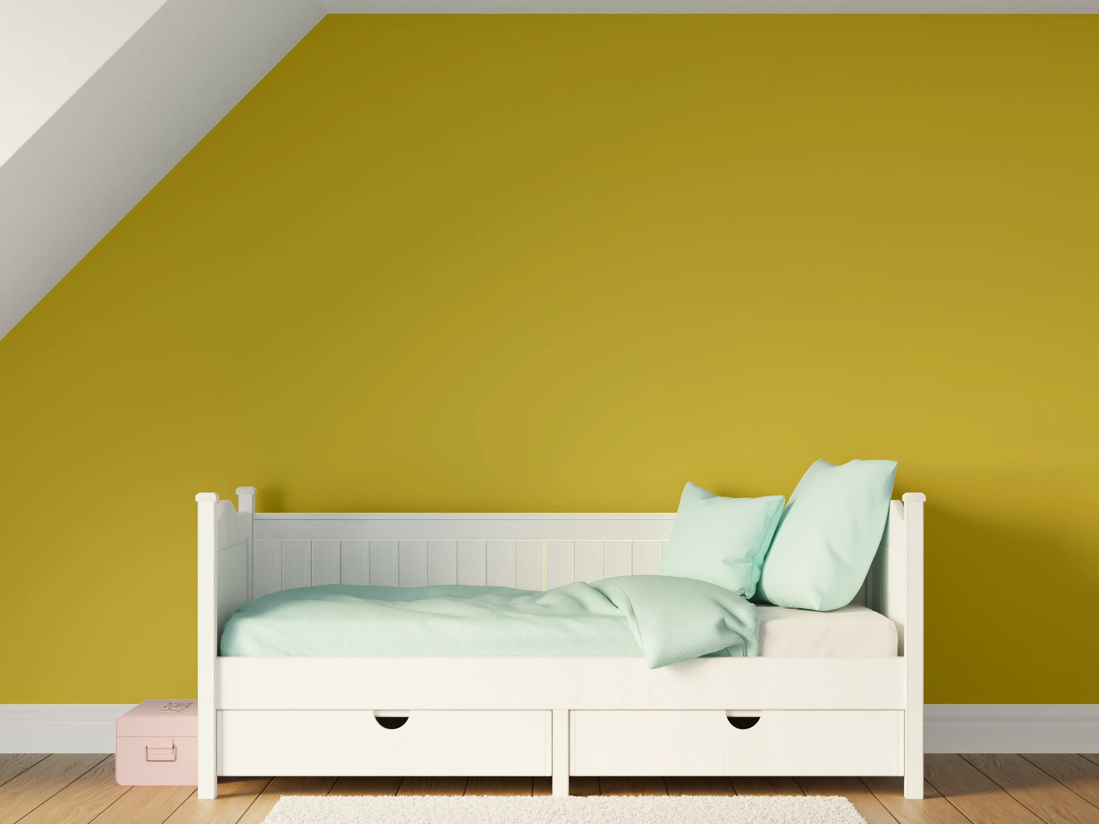 Kinderzimmer Wandgestaltung - RAL 1027 (Curry)