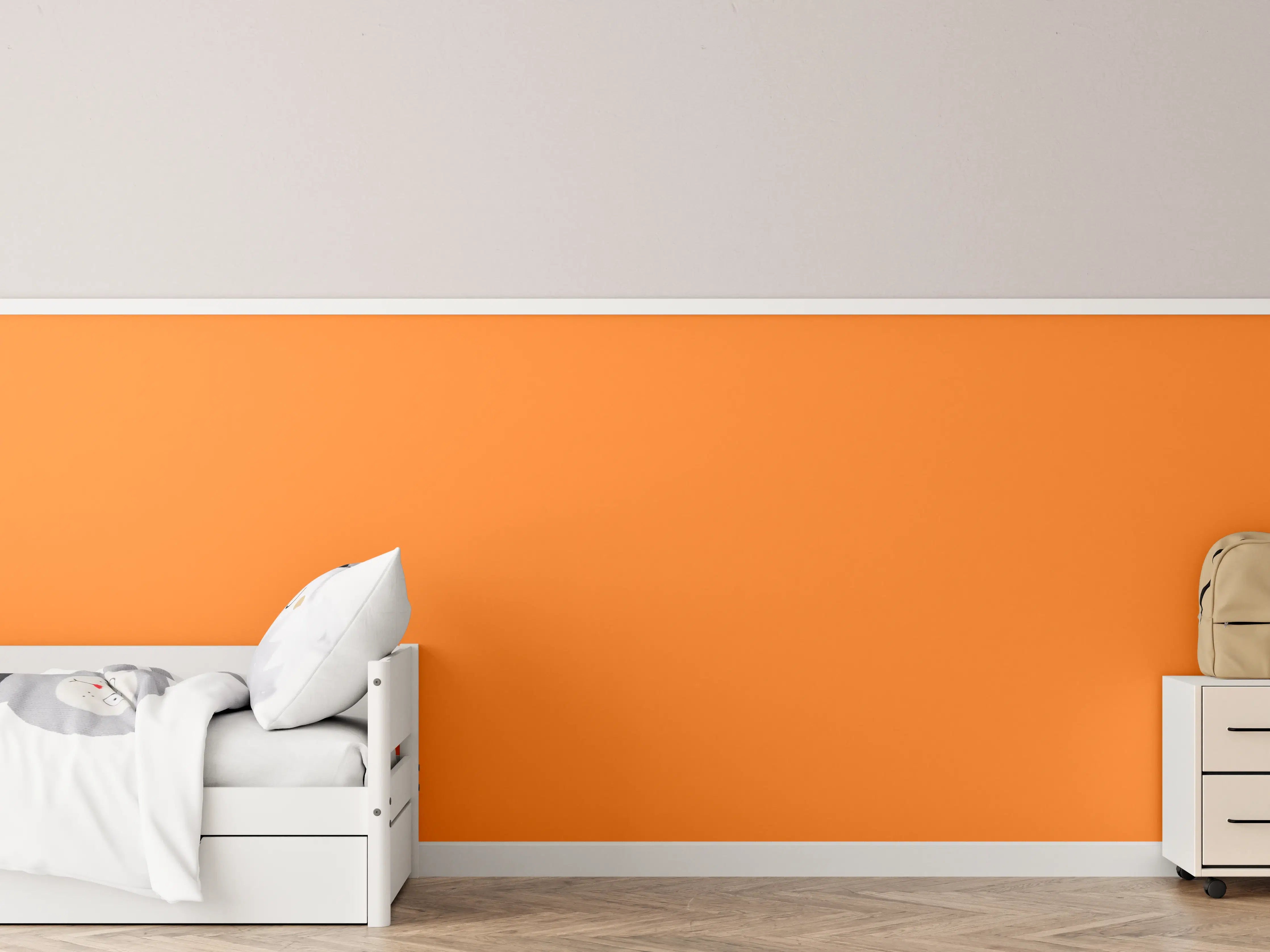 Kinderzimmer Wandgestaltung - RAL 2003 (Pastellorange)