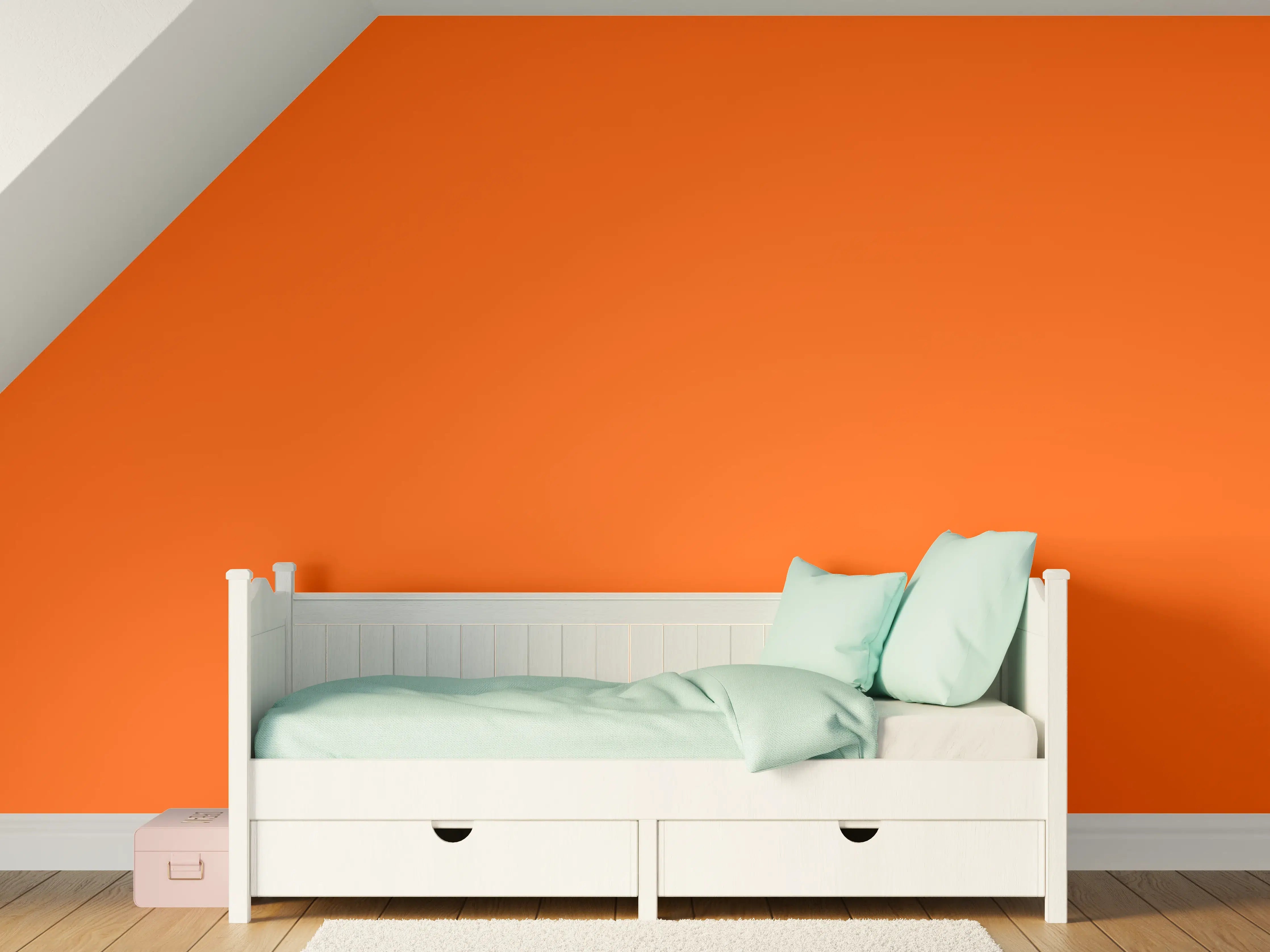 Kinderzimmer Wandgestaltung - RAL 2004 (Reines Orange)