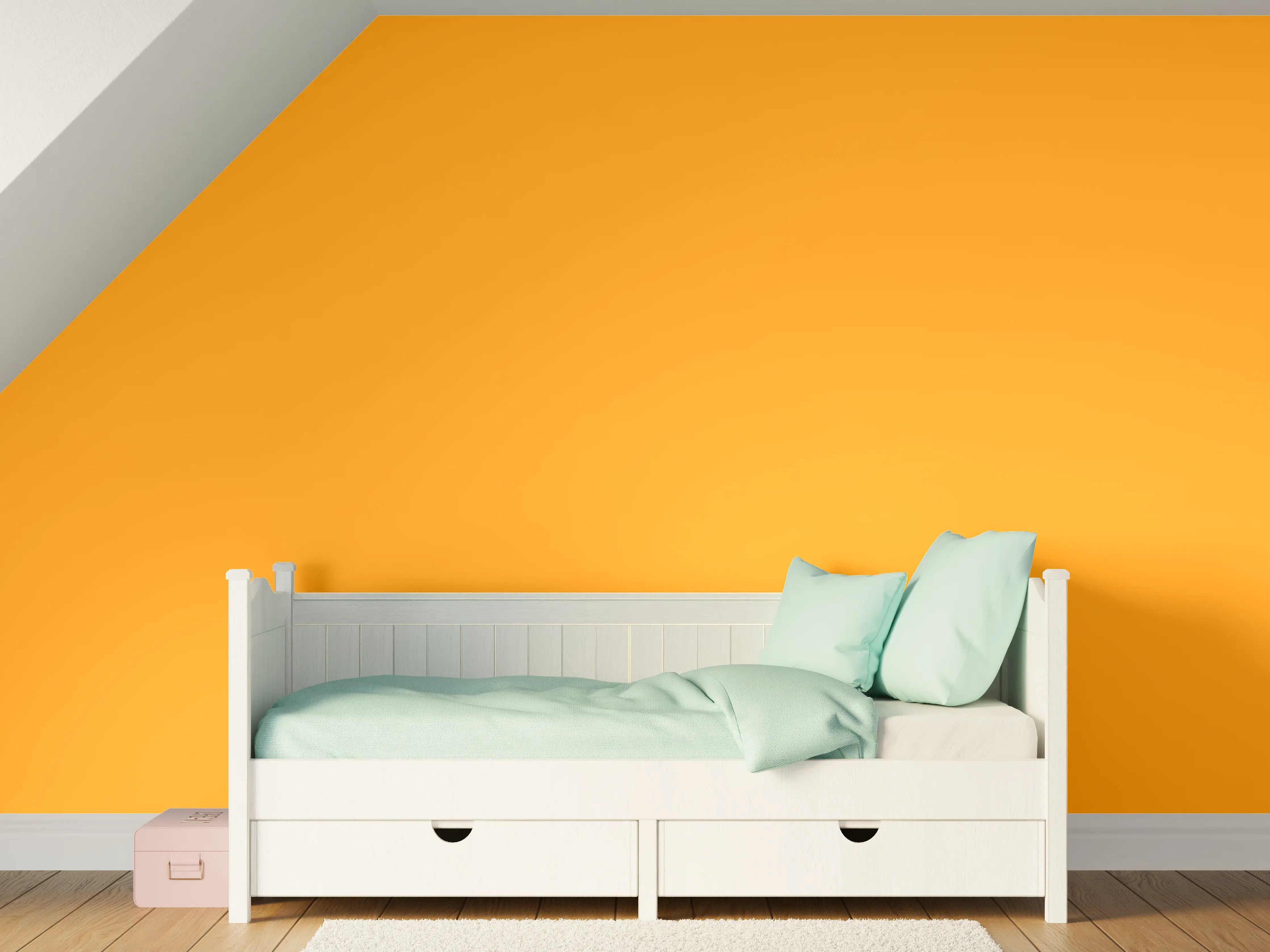 Kinderzimmer Wandgestaltung - RAL 2007 (Leuchtendes Hellorange)