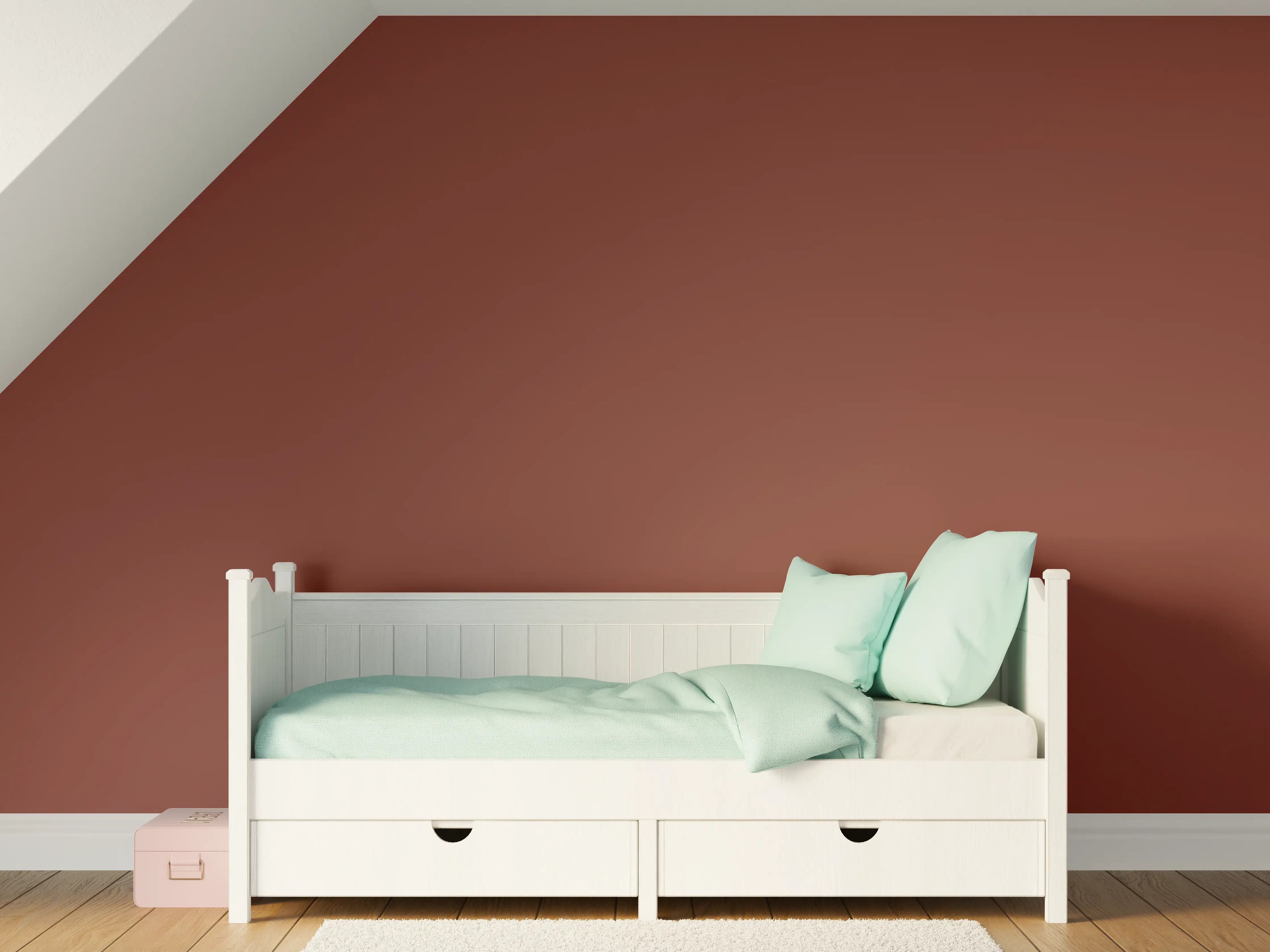 Kinderzimmer Wandgestaltung - RAL 3009 (Oxidrot)