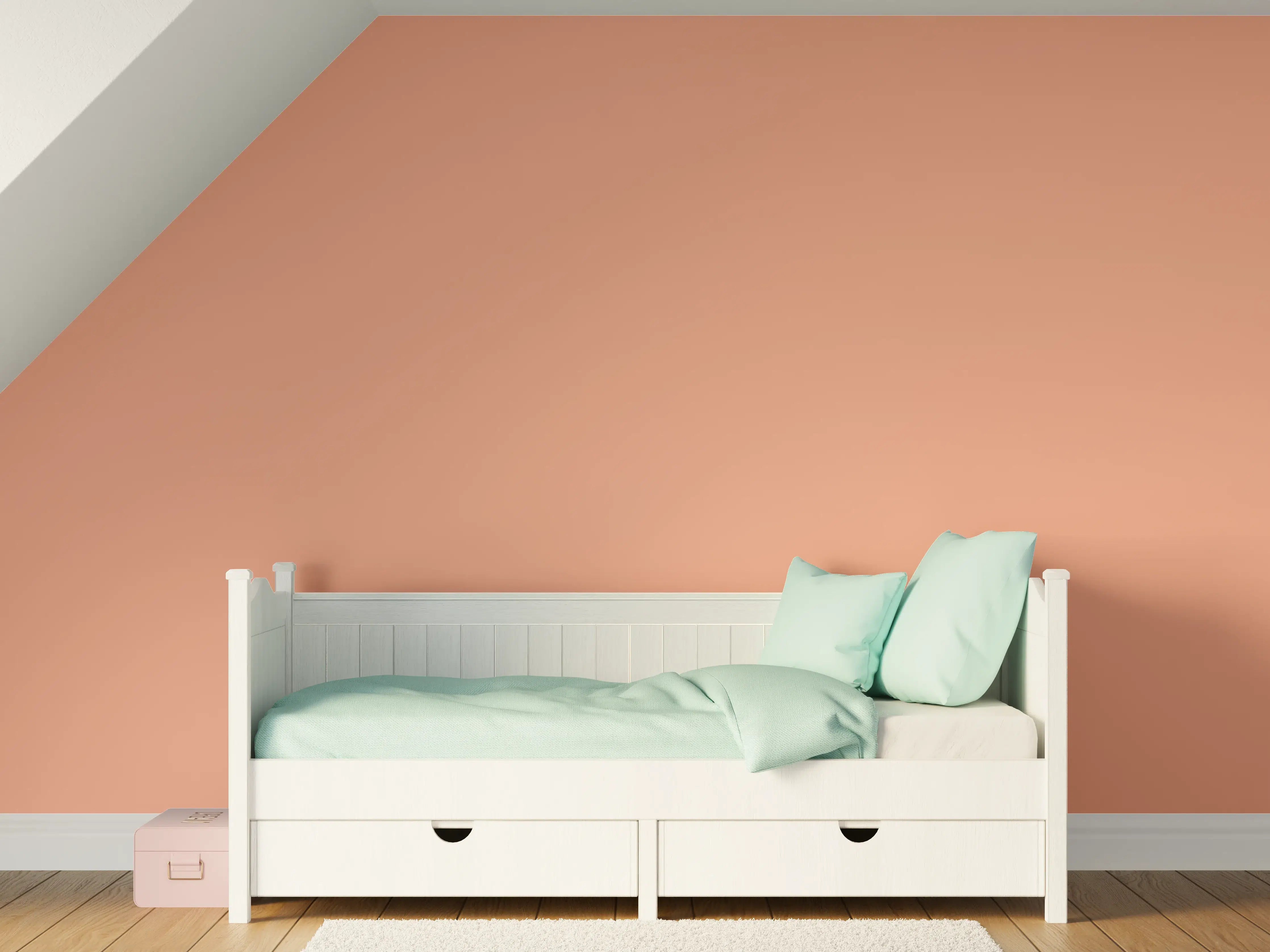 Kinderzimmer Wandgestaltung - RAL 3012 (Beige-Rot)