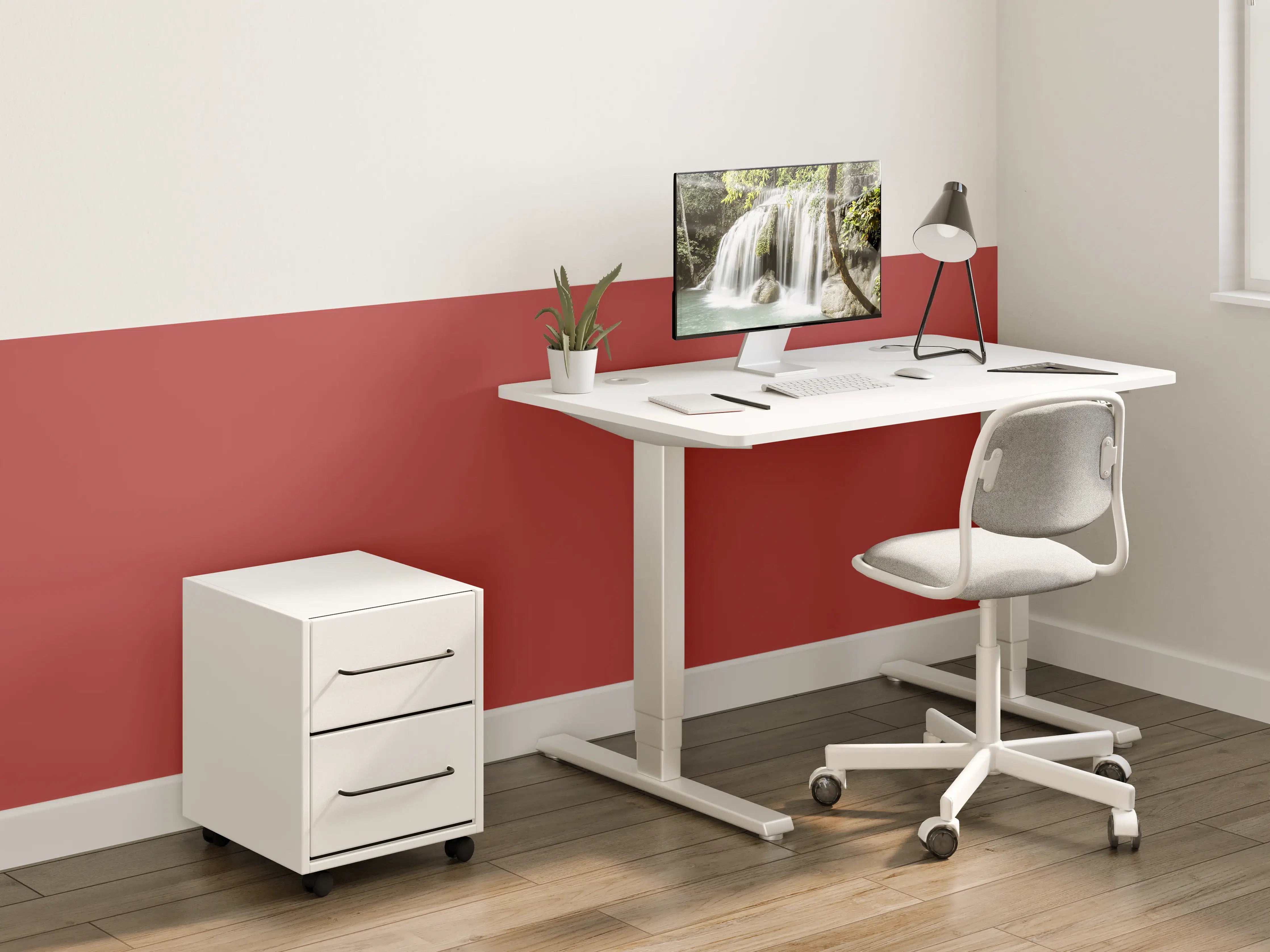 Kinderzimmer Wandgestaltung - RAL 3013 (tomatenrot)