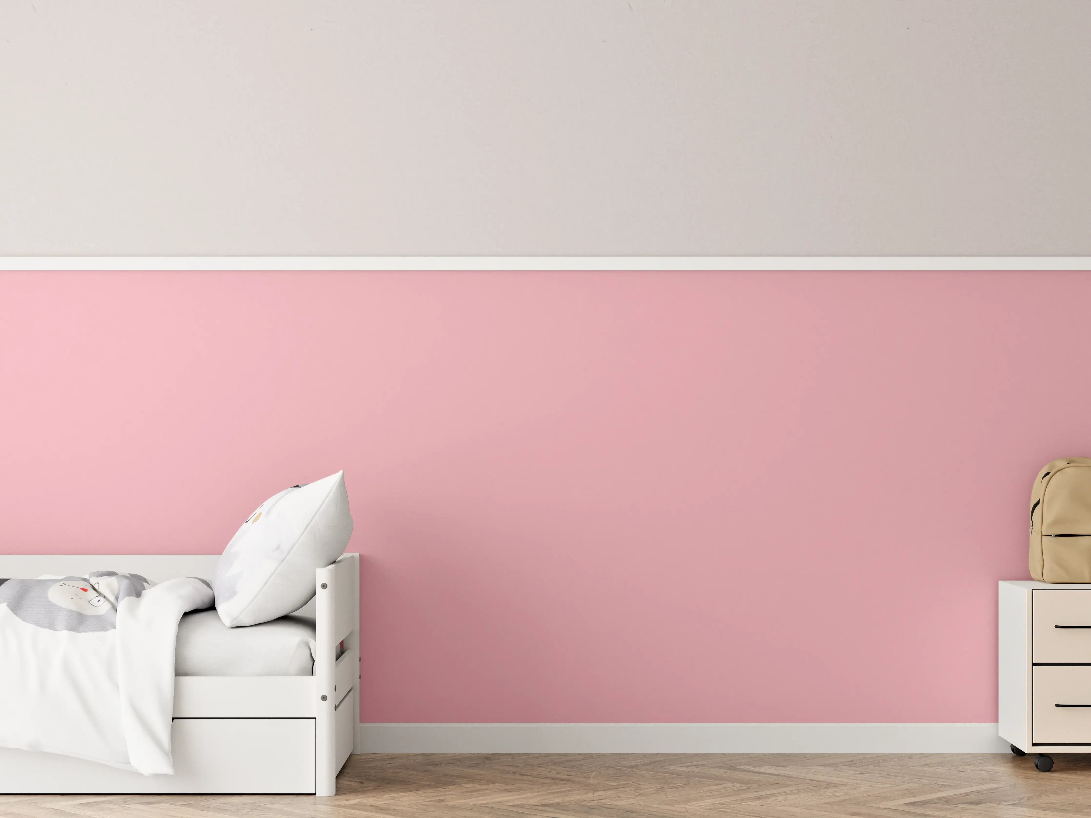 Kinderzimmer Wandgestaltung - RAL 3015 (Hellrosa)