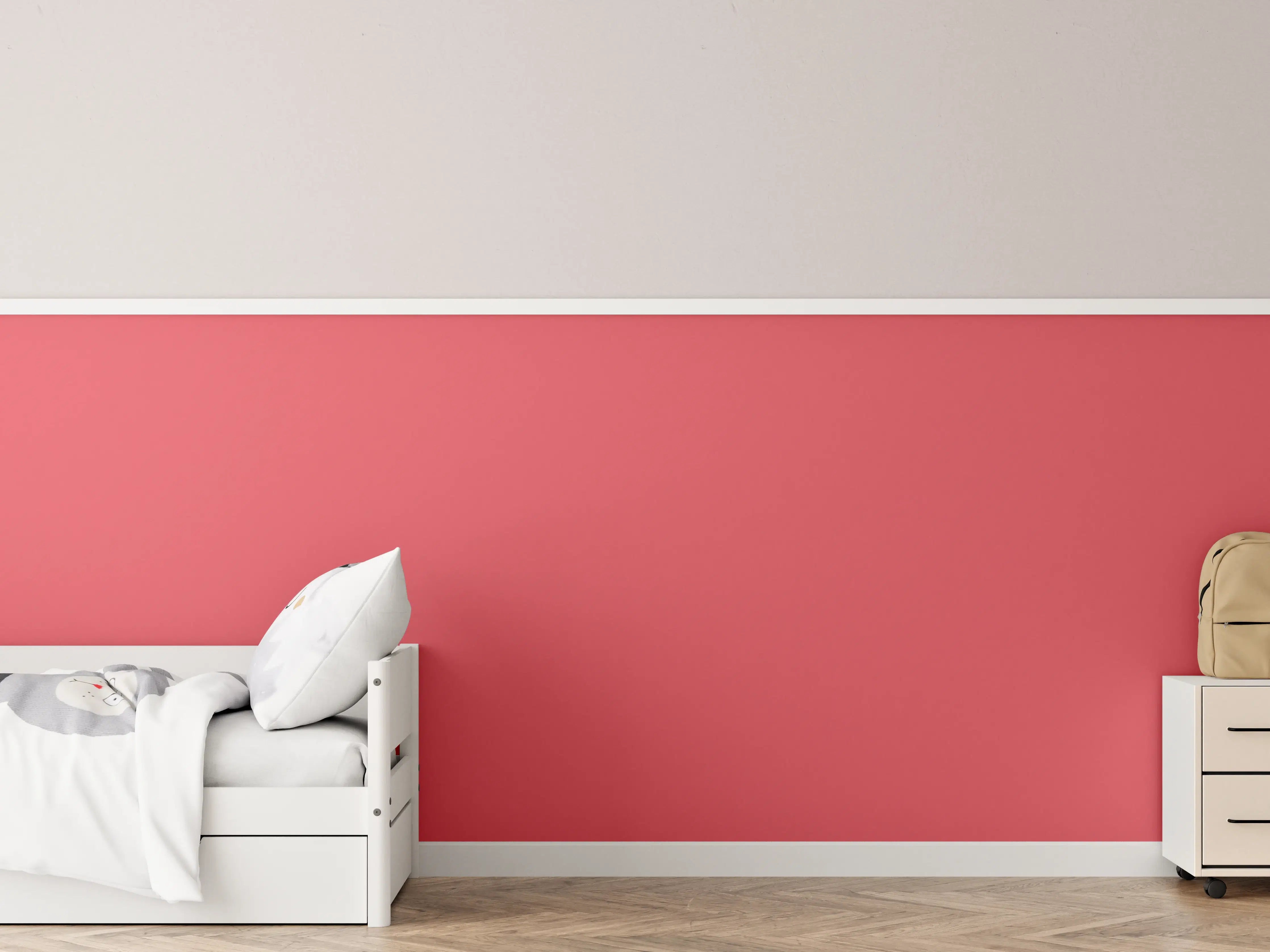 Kinderzimmer Wandgestaltung - RAL 3017 (Rosa)