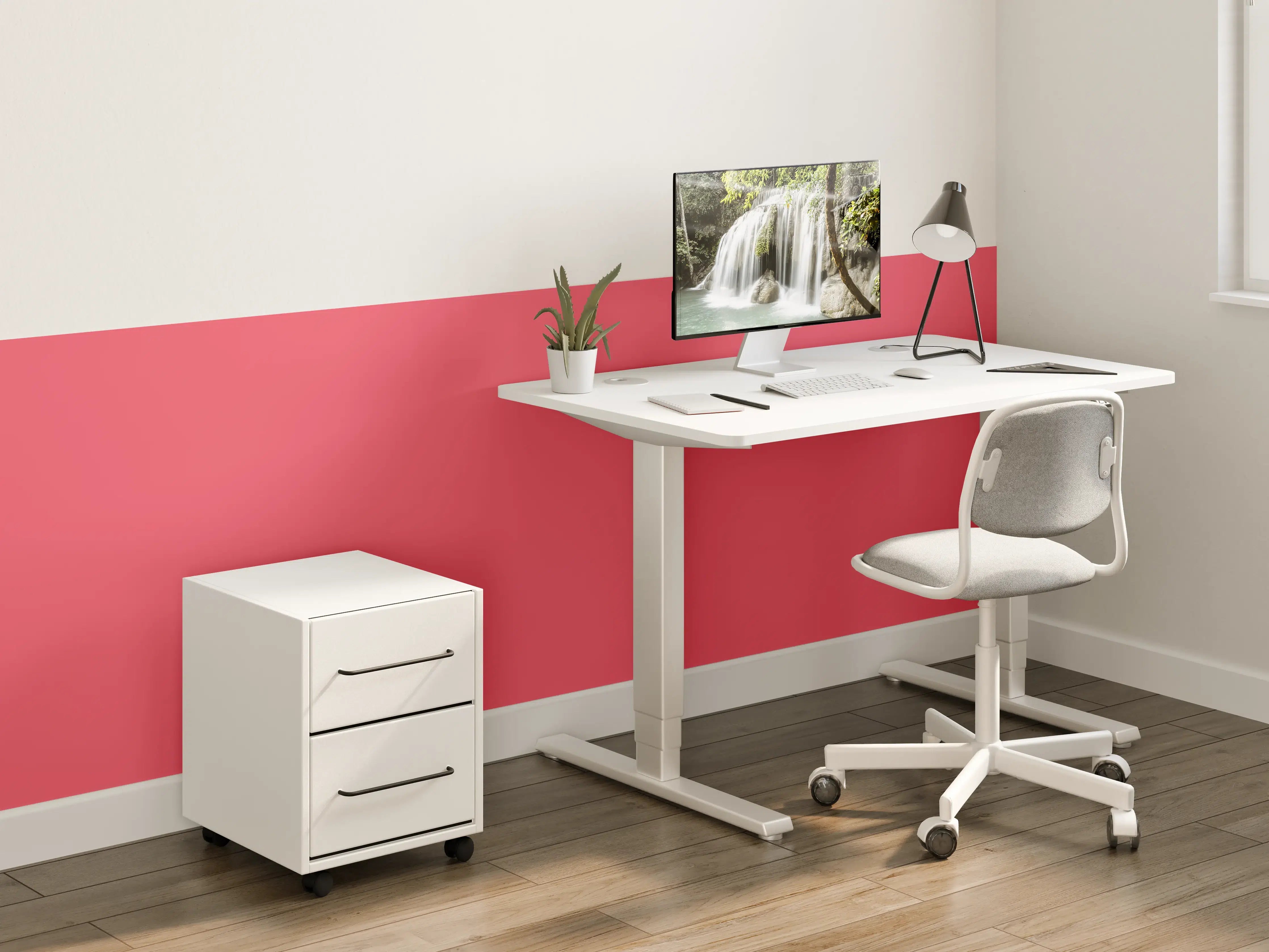 Kinderzimmer Wandgestaltung - RAL 3018 (erdbeerrot)