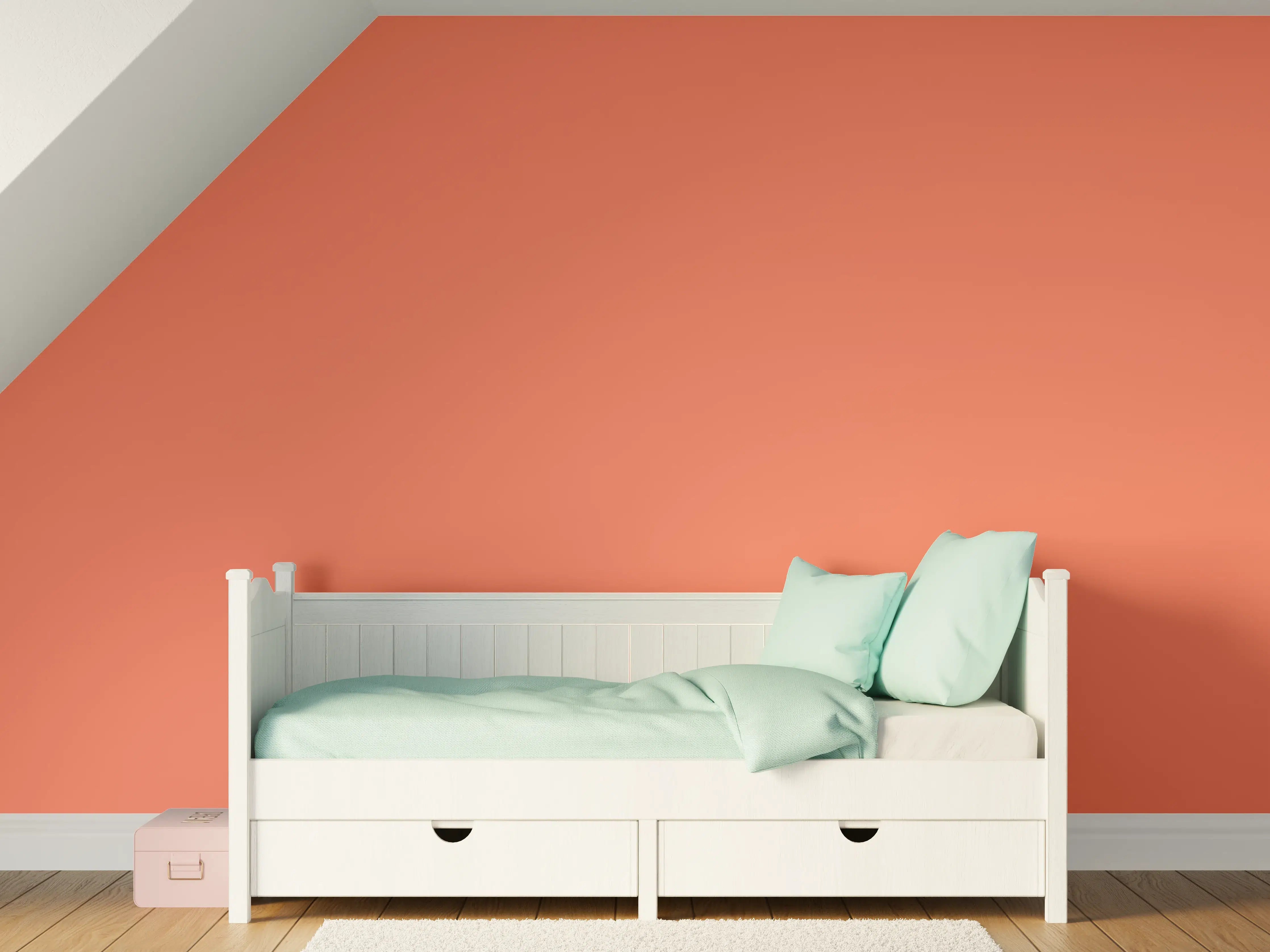 Kinderzimmer Wandgestaltung - RAL 3022 (Lachsrosa)