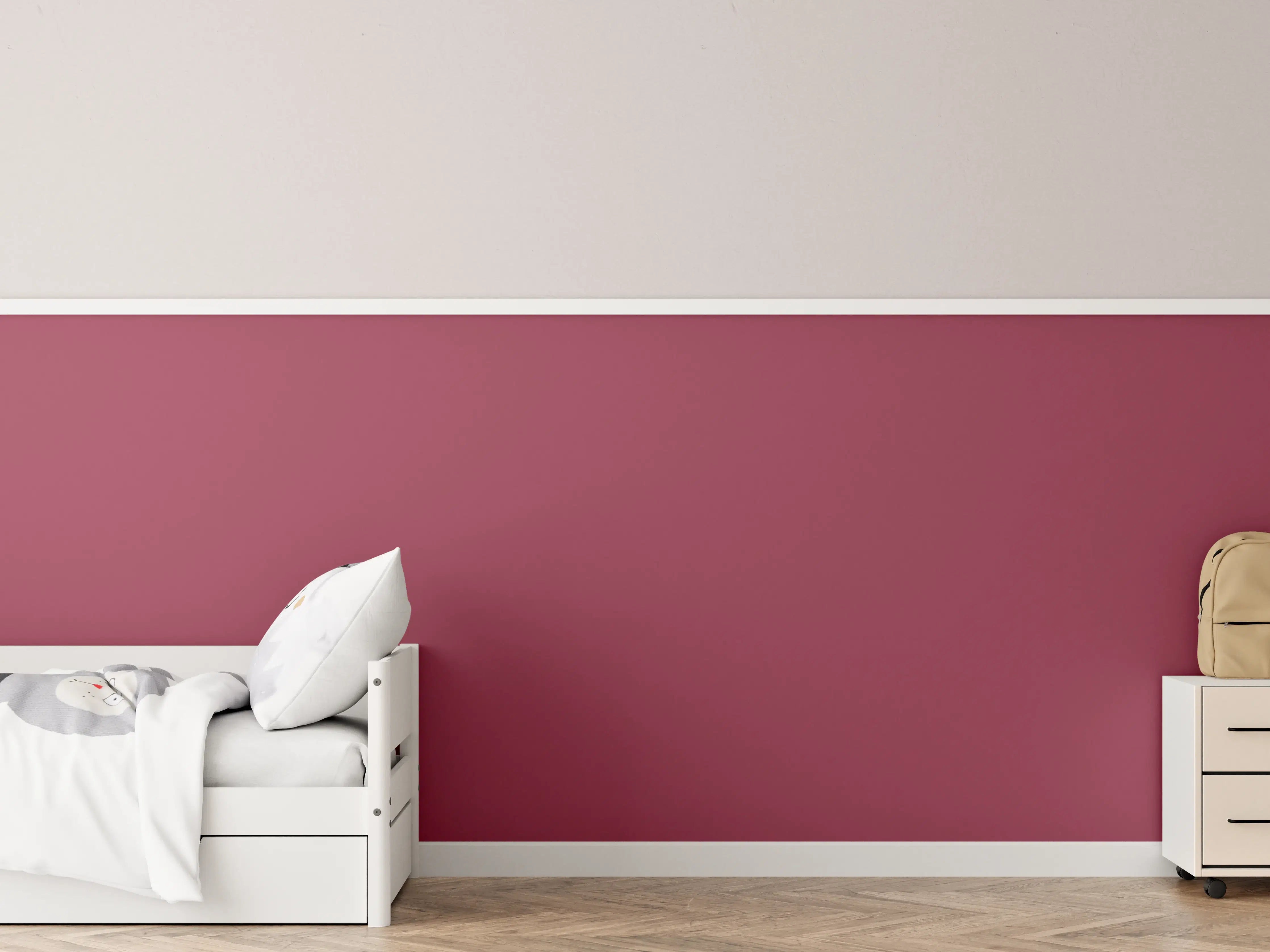 Kinderzimmer Wandgestaltung - RAL 4002 (Rotviolett)
