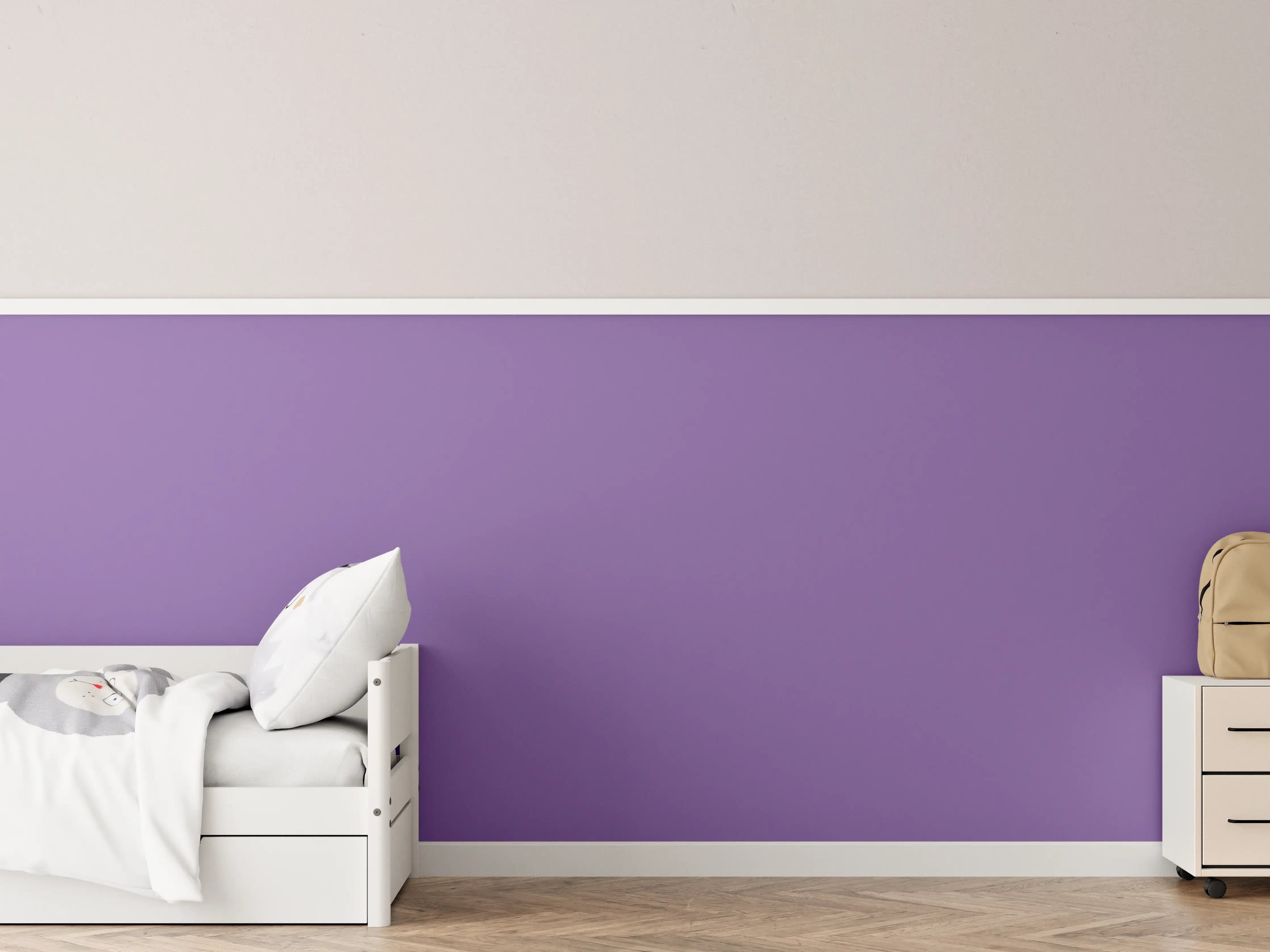 Kinderzimmer Wandgestaltung - RAL 4005 (Fliederblau)