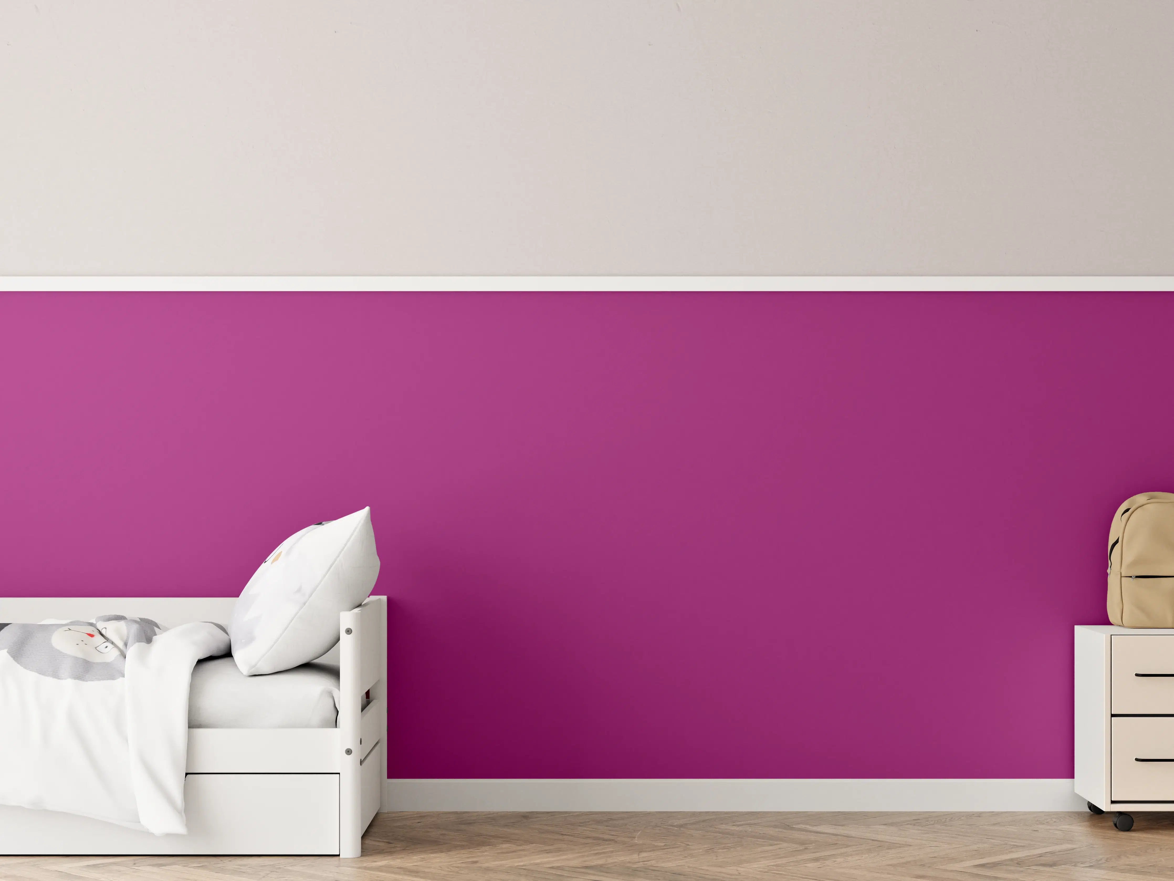 Kinderzimmer Wandgestaltung - RAL 4006 (Verkehrsviolett)