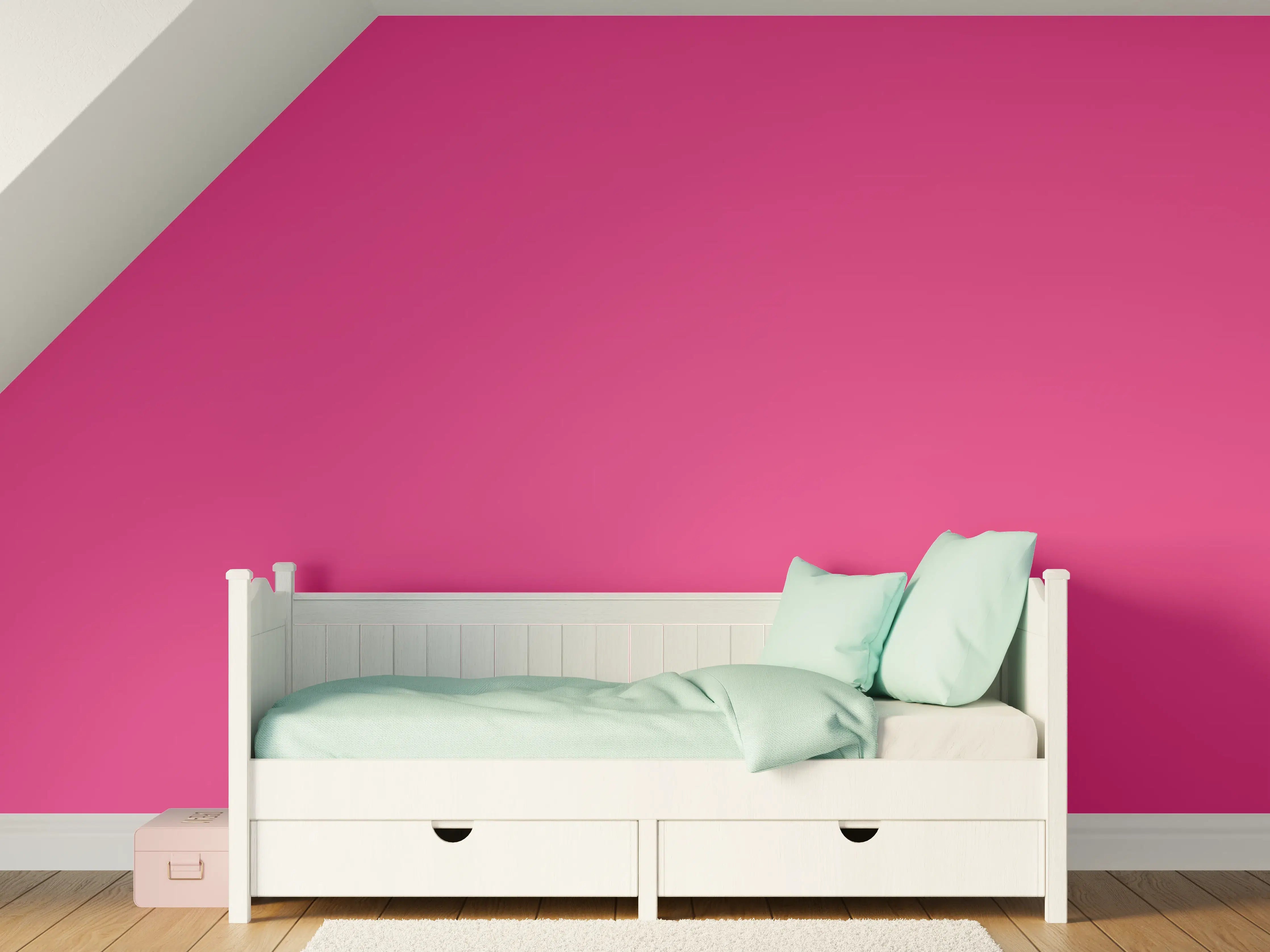 Kinderzimmer Wandgestaltung - RAL 4010 Verkehrsrot