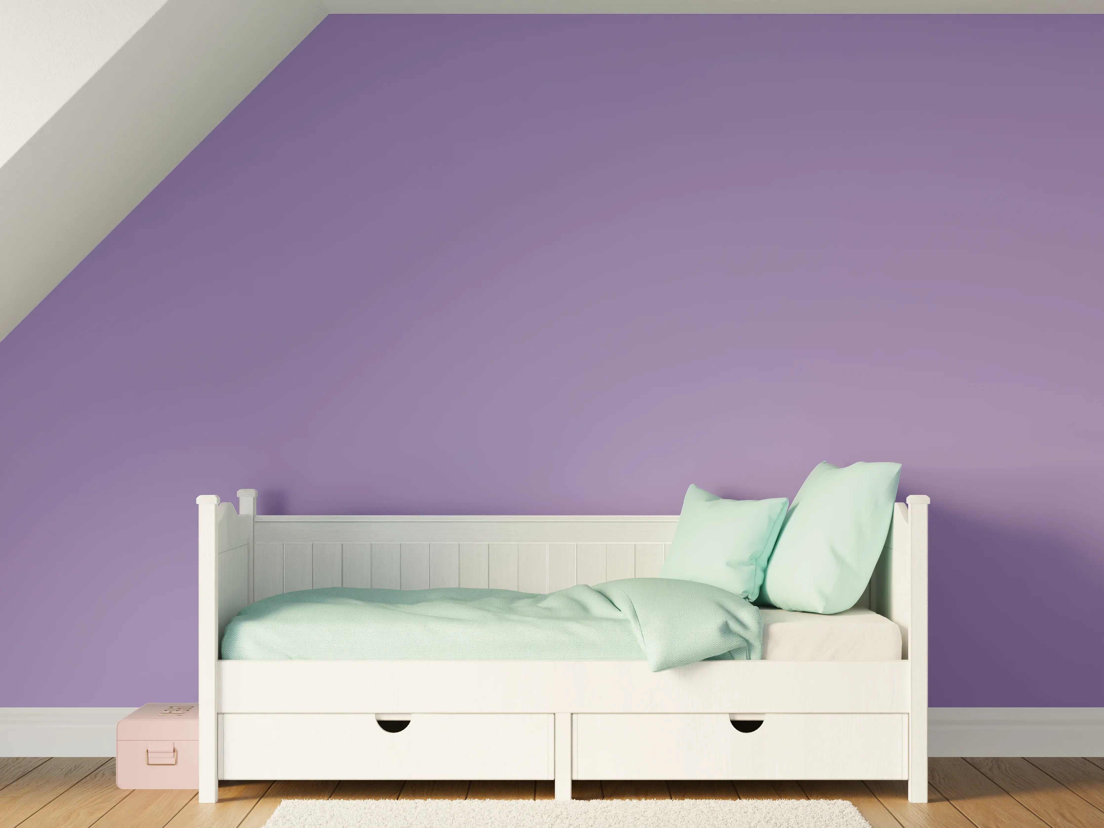 Kinderzimmer Wandgestaltung - RAL 4011 (Perlviolett)