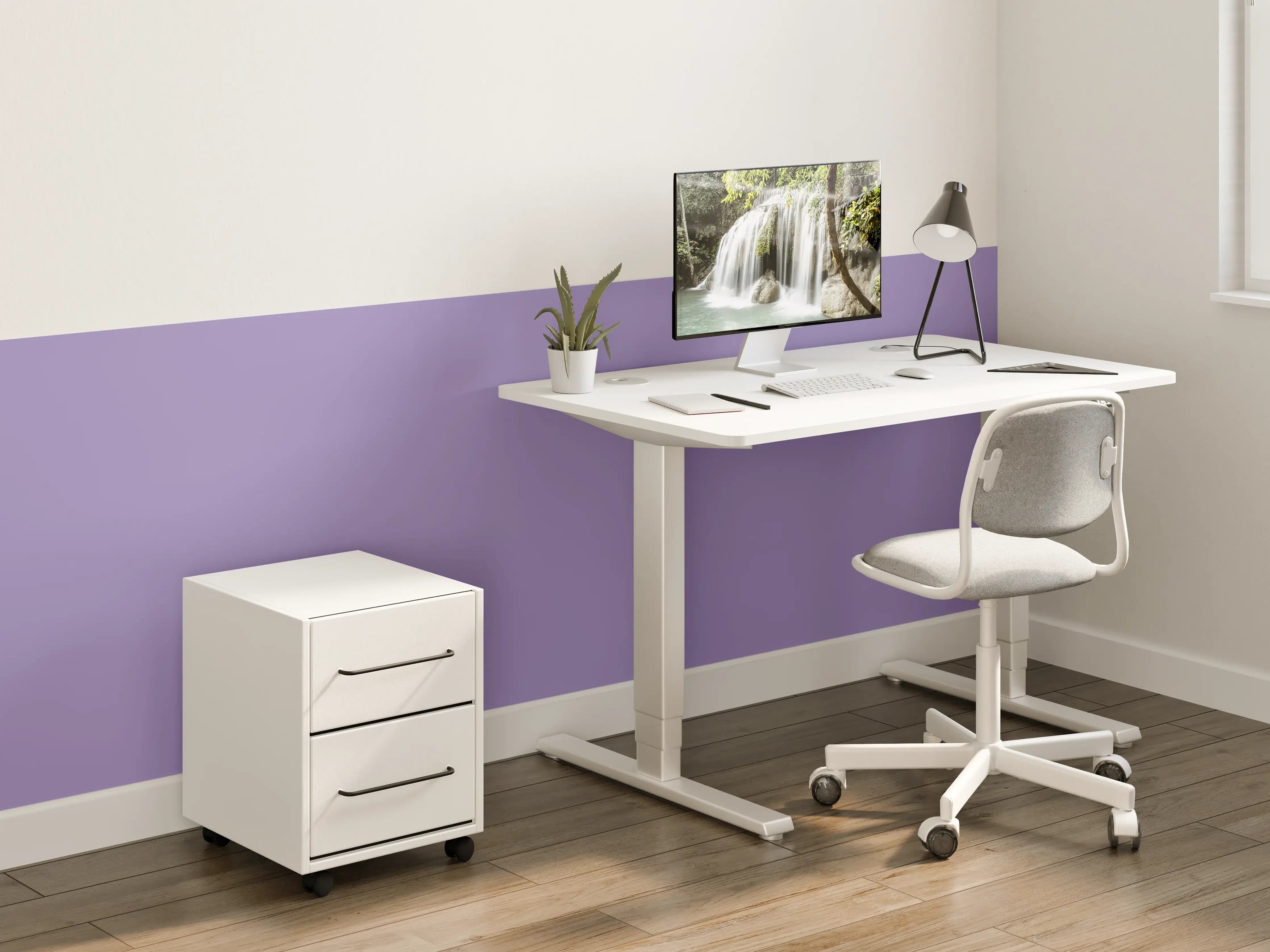 Kinderzimmer Wandgestaltung - RAL 4011 (Perlviolett)