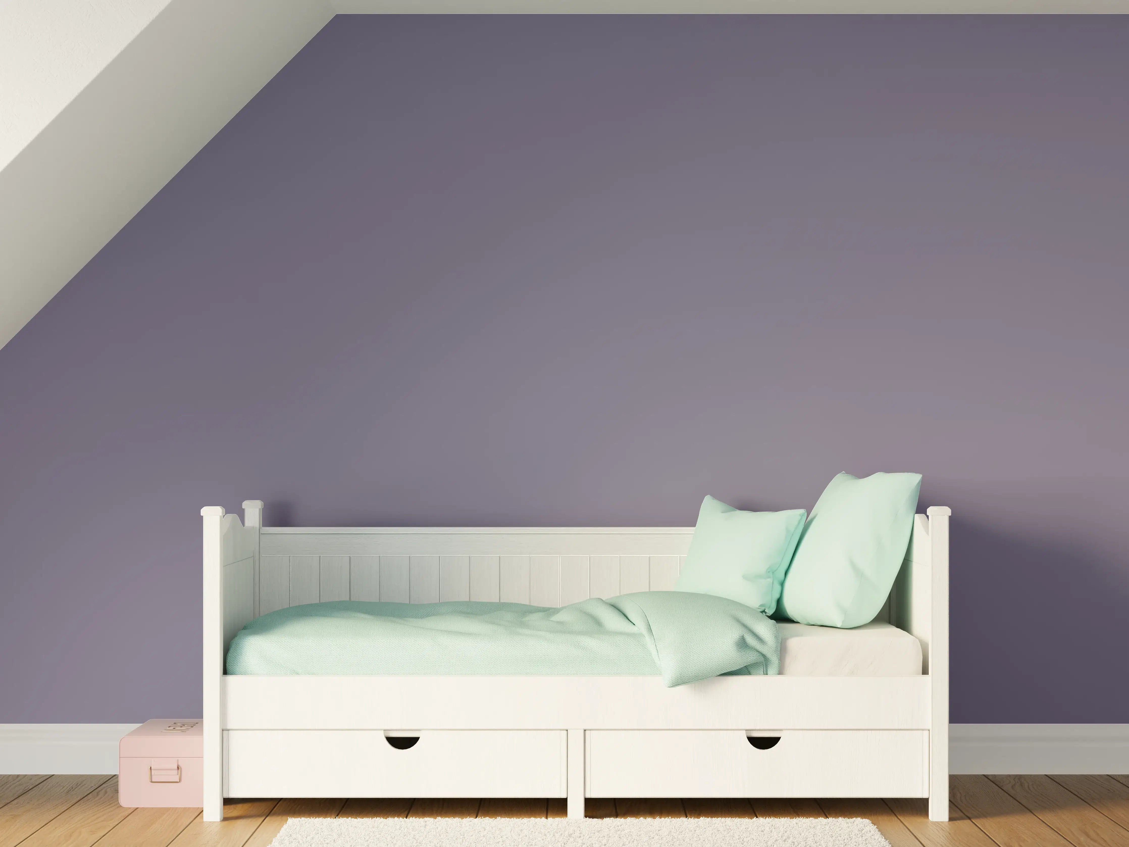 Kinderzimmer Wandgestaltung - RAL 4012 (Perlbrombeere)