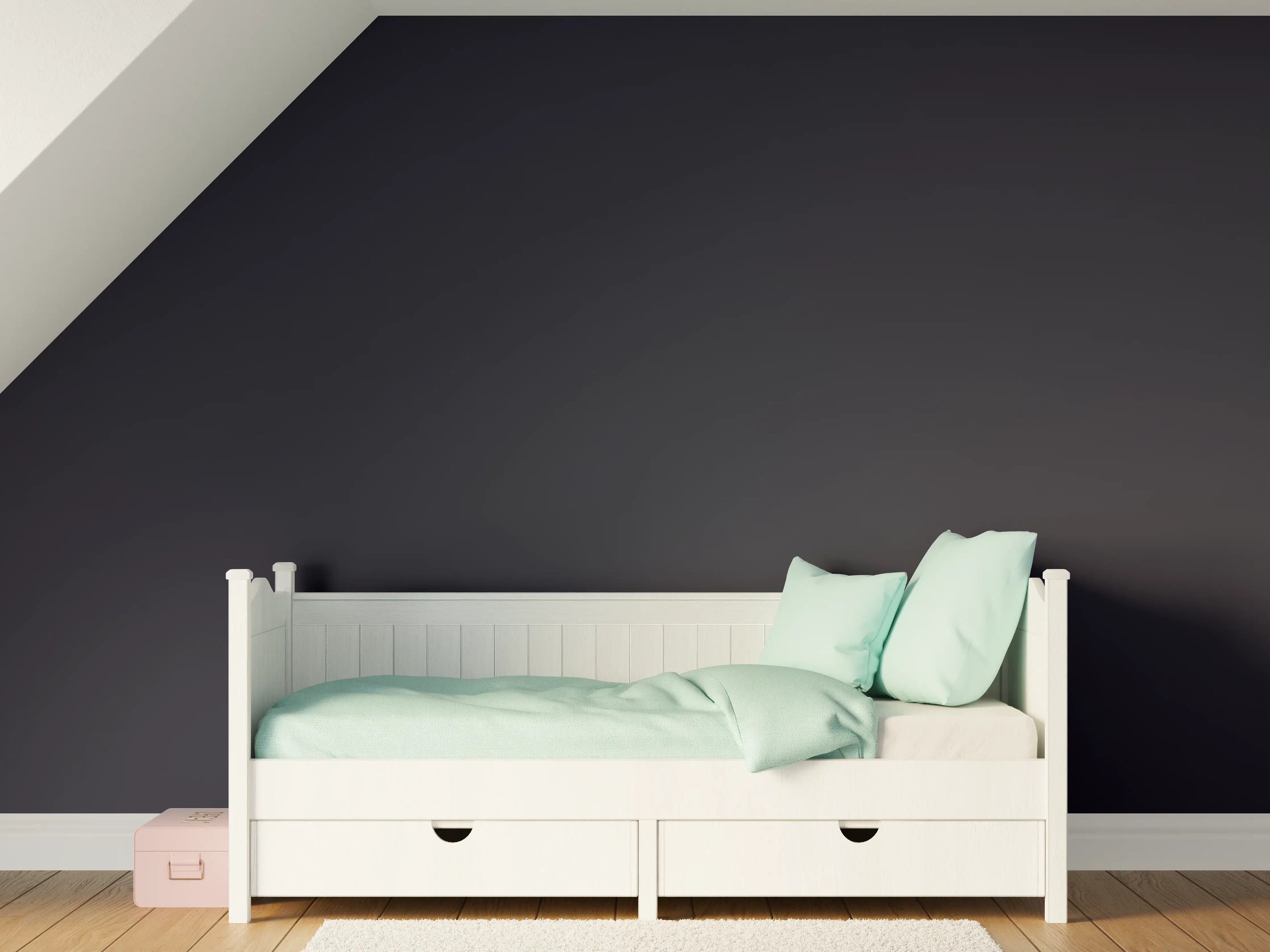 Kinderzimmer Wandgestaltung - RAL 5004 (Schwarzblau)