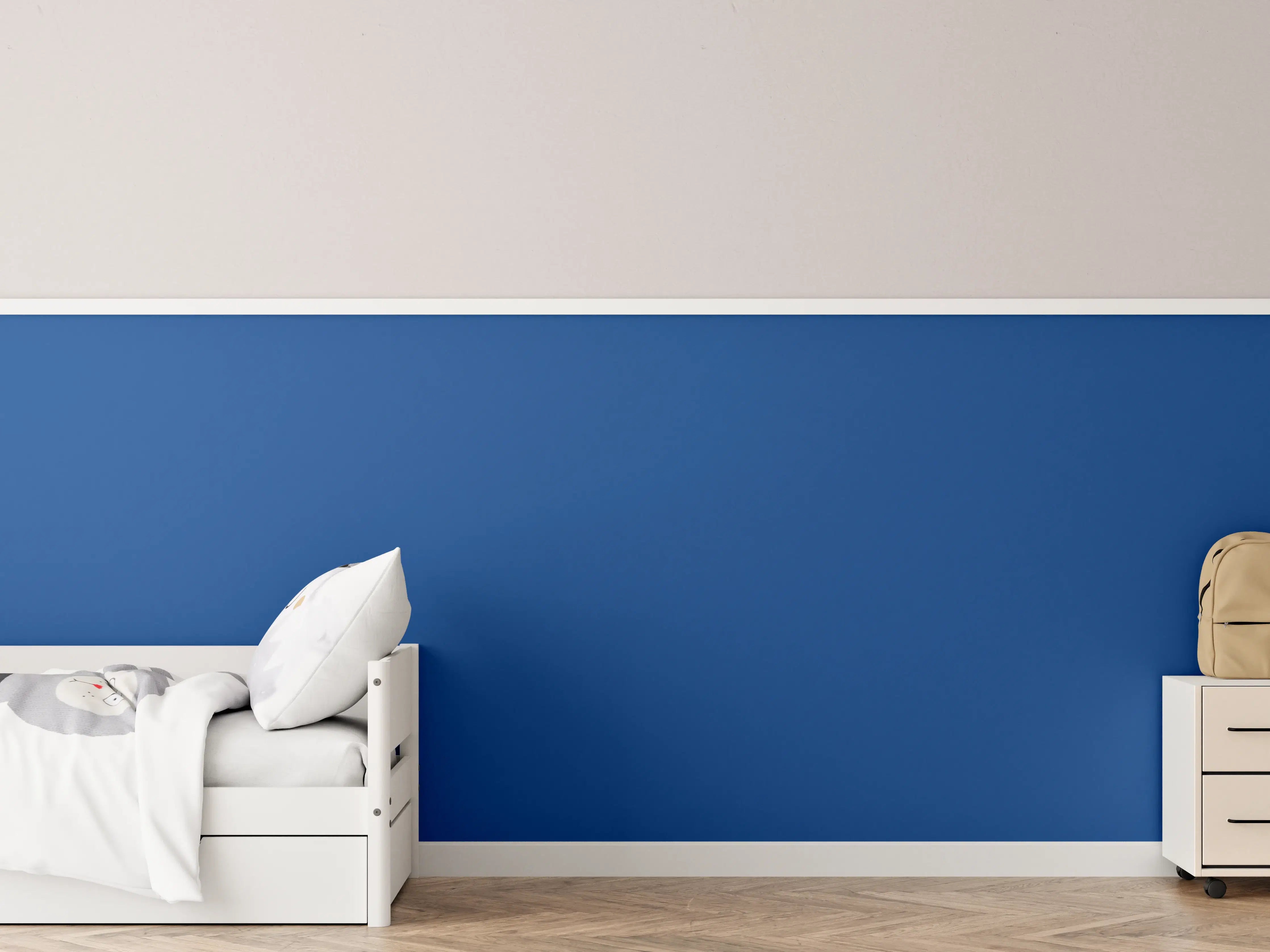 Kinderzimmer Wandgestaltung - RAL 5005 (Signalblau)