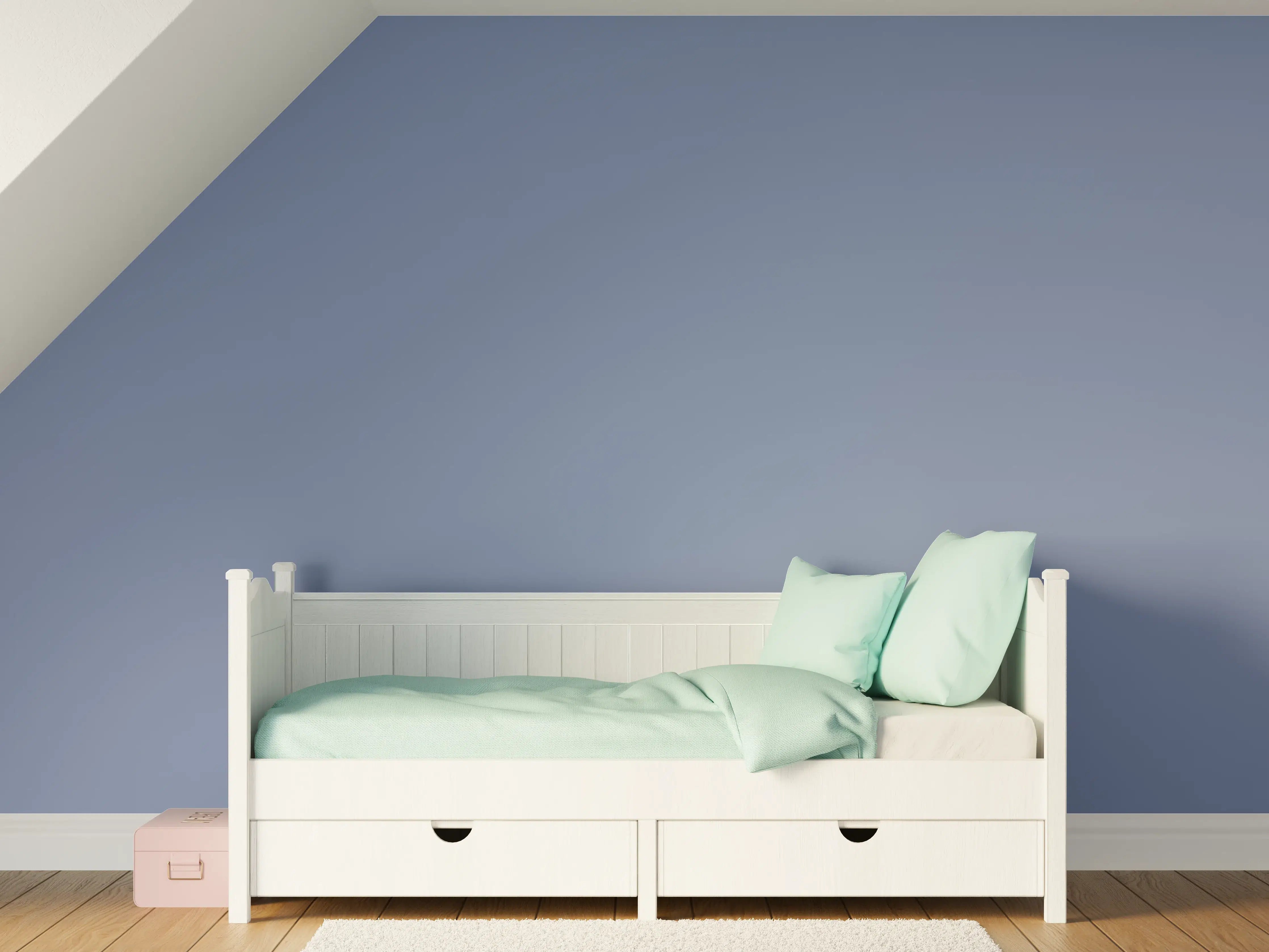 Kinderzimmer Wandgestaltung - RAL 5014 Himmelblau