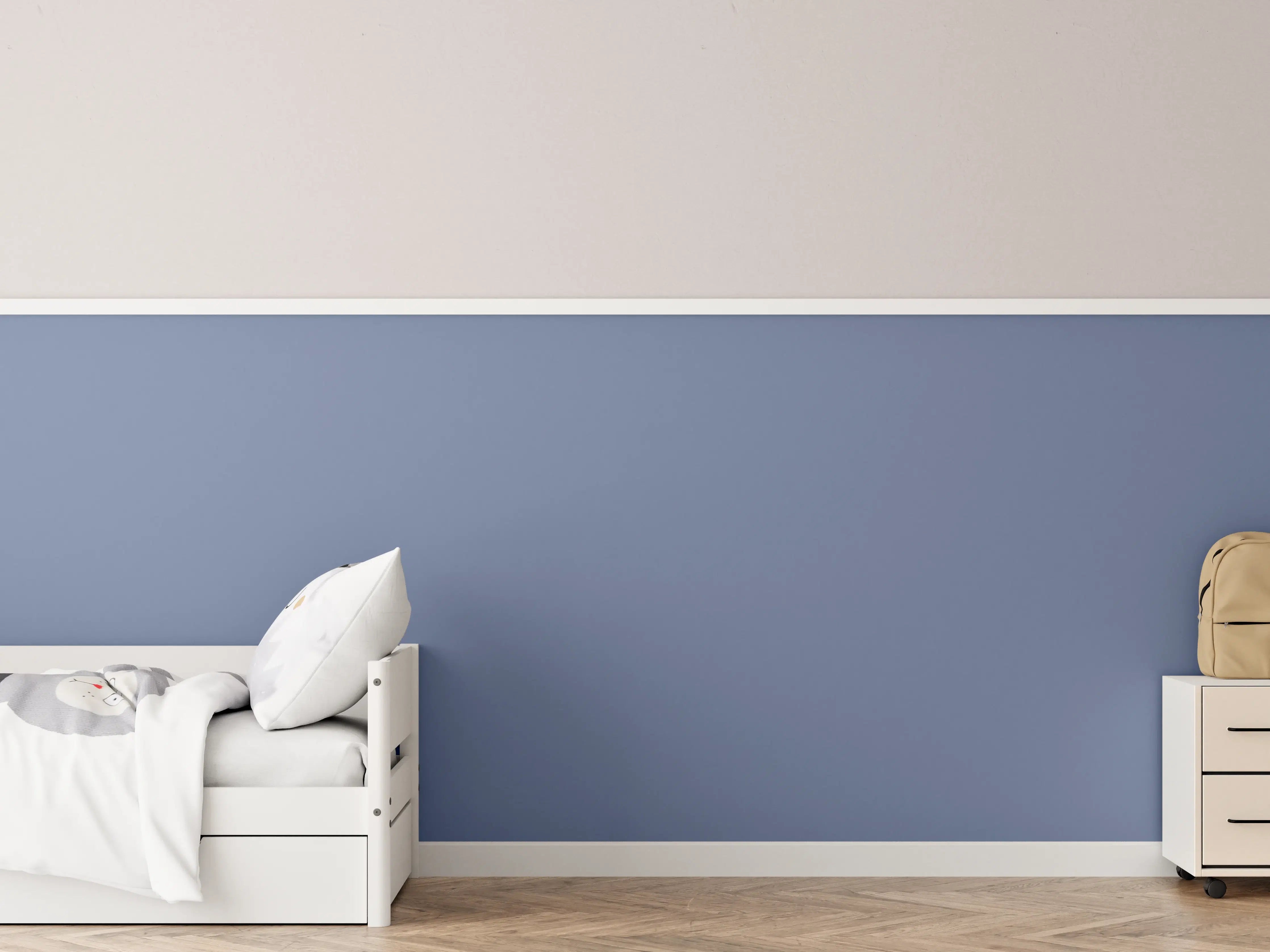 Kinderzimmer Wandgestaltung - RAL 5014 Himmelblau