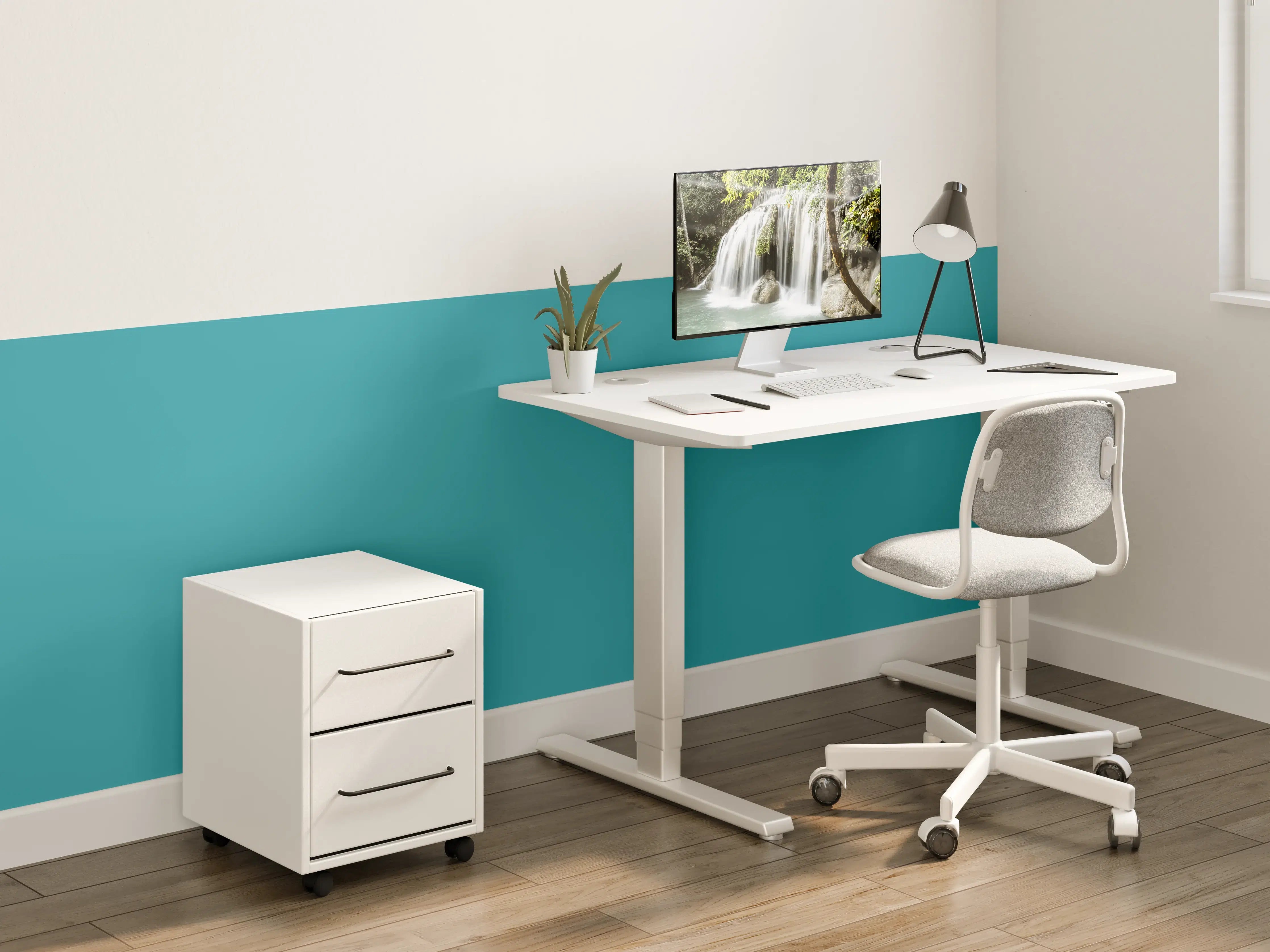 Kinderzimmer Wandgestaltung - RAL 5018 (Türkisblau)