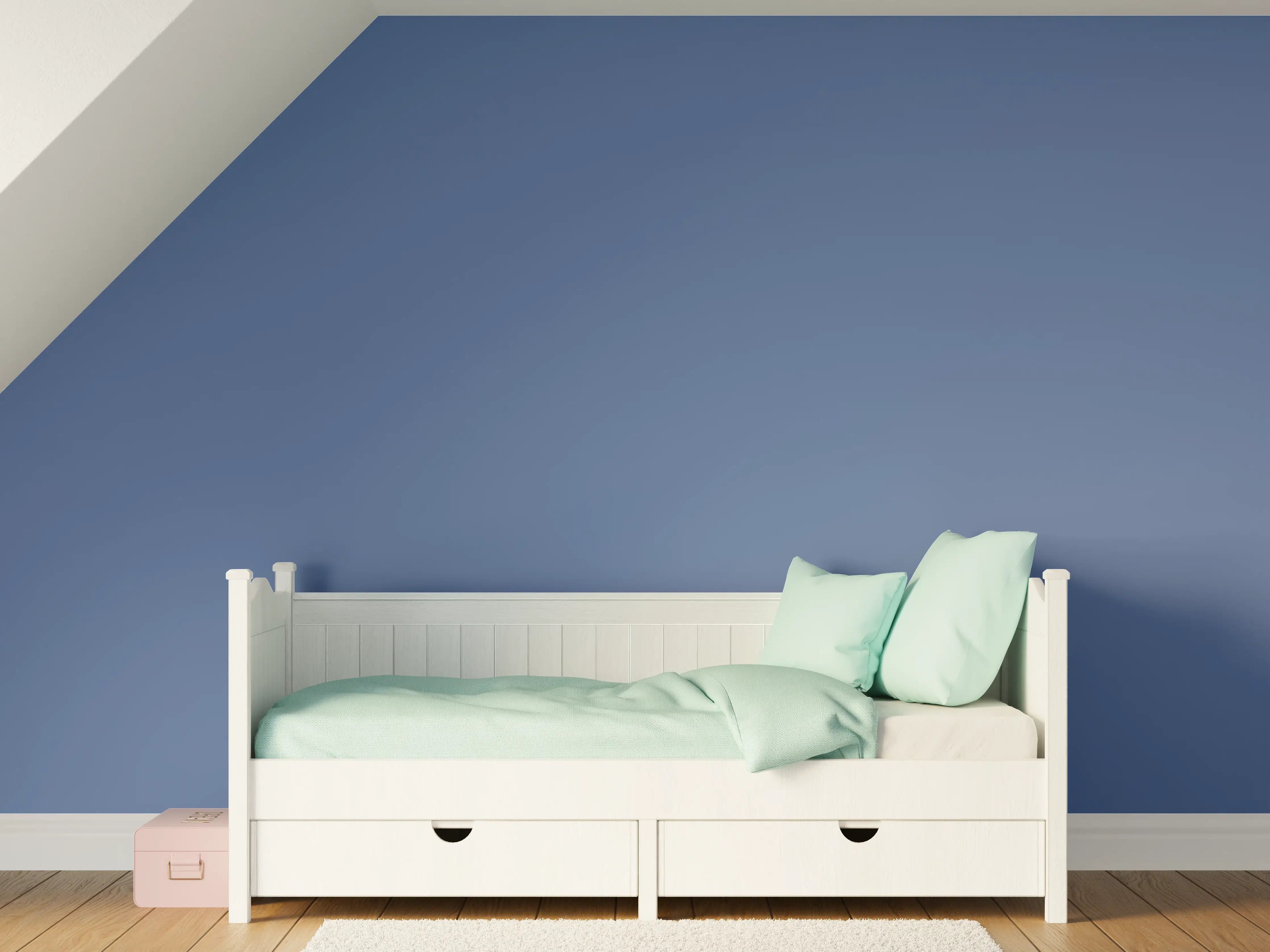 Kinderzimmer Wandgestaltung - RAL 5023 (Entferntes Blau)