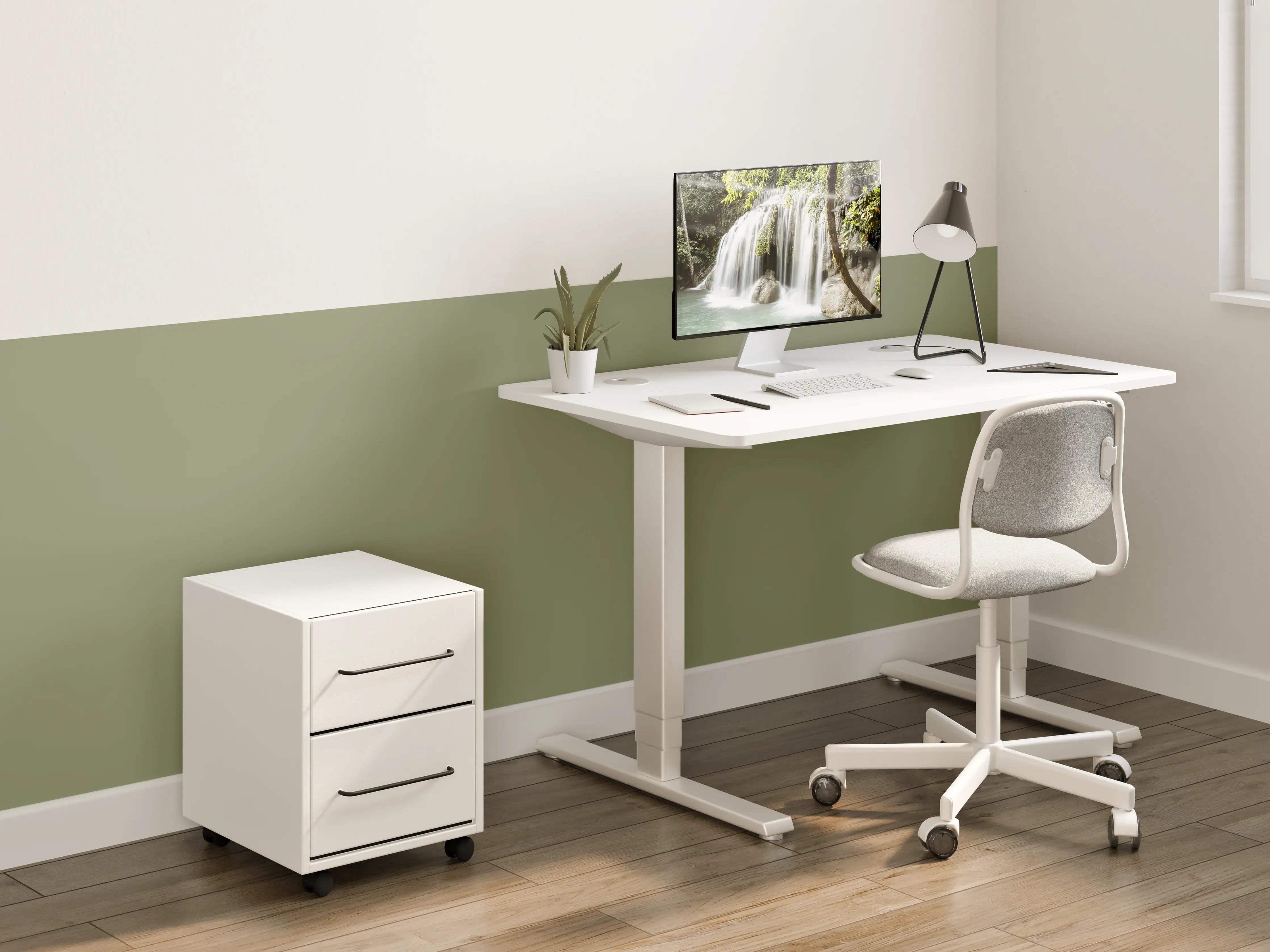 Kinderzimmer Wandgestaltung - RAL 6013 (Schilfgrün)