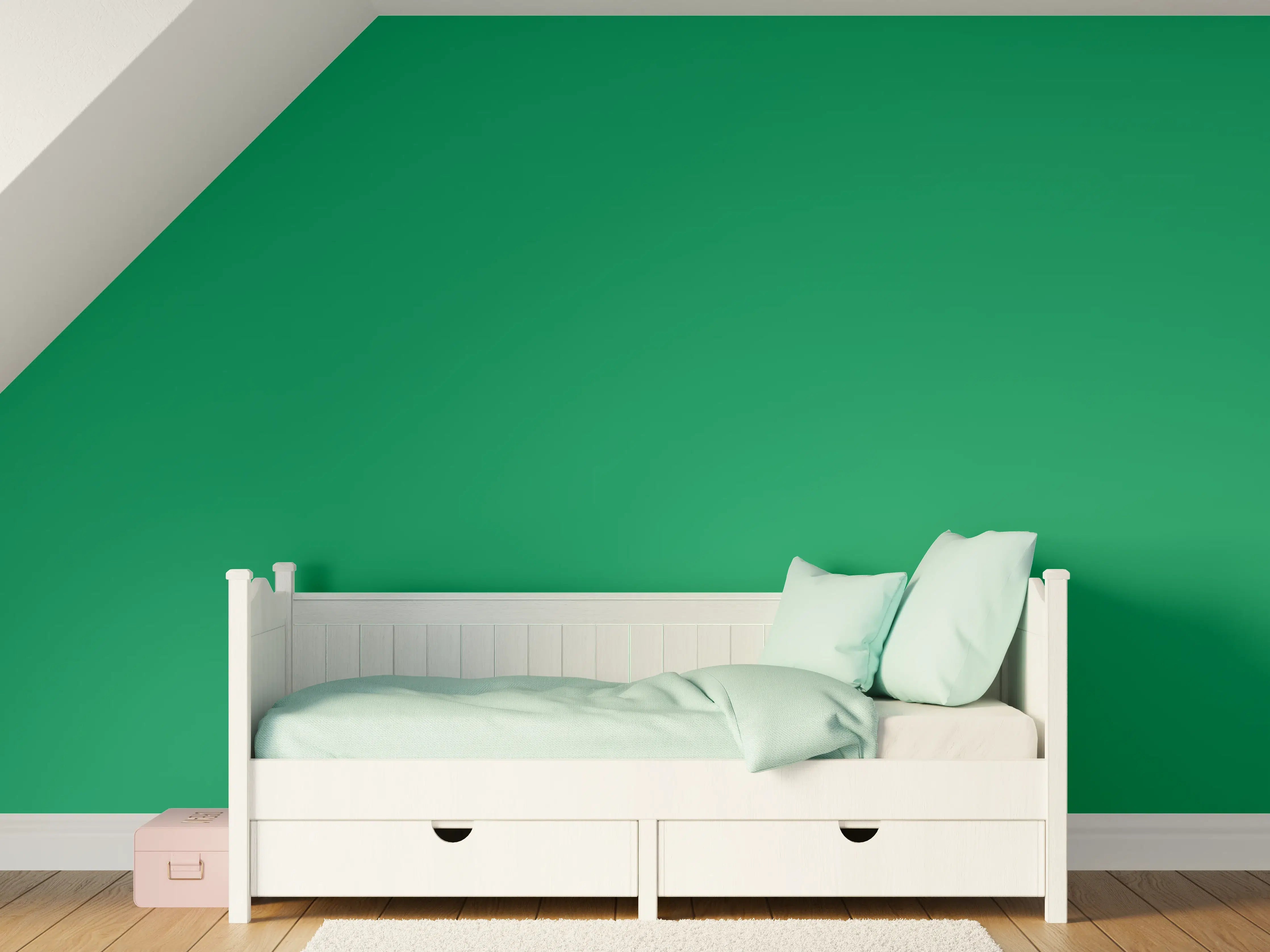 Kinderzimmer Wandgestaltung - RAL 6024 (Verkehrsgrün)