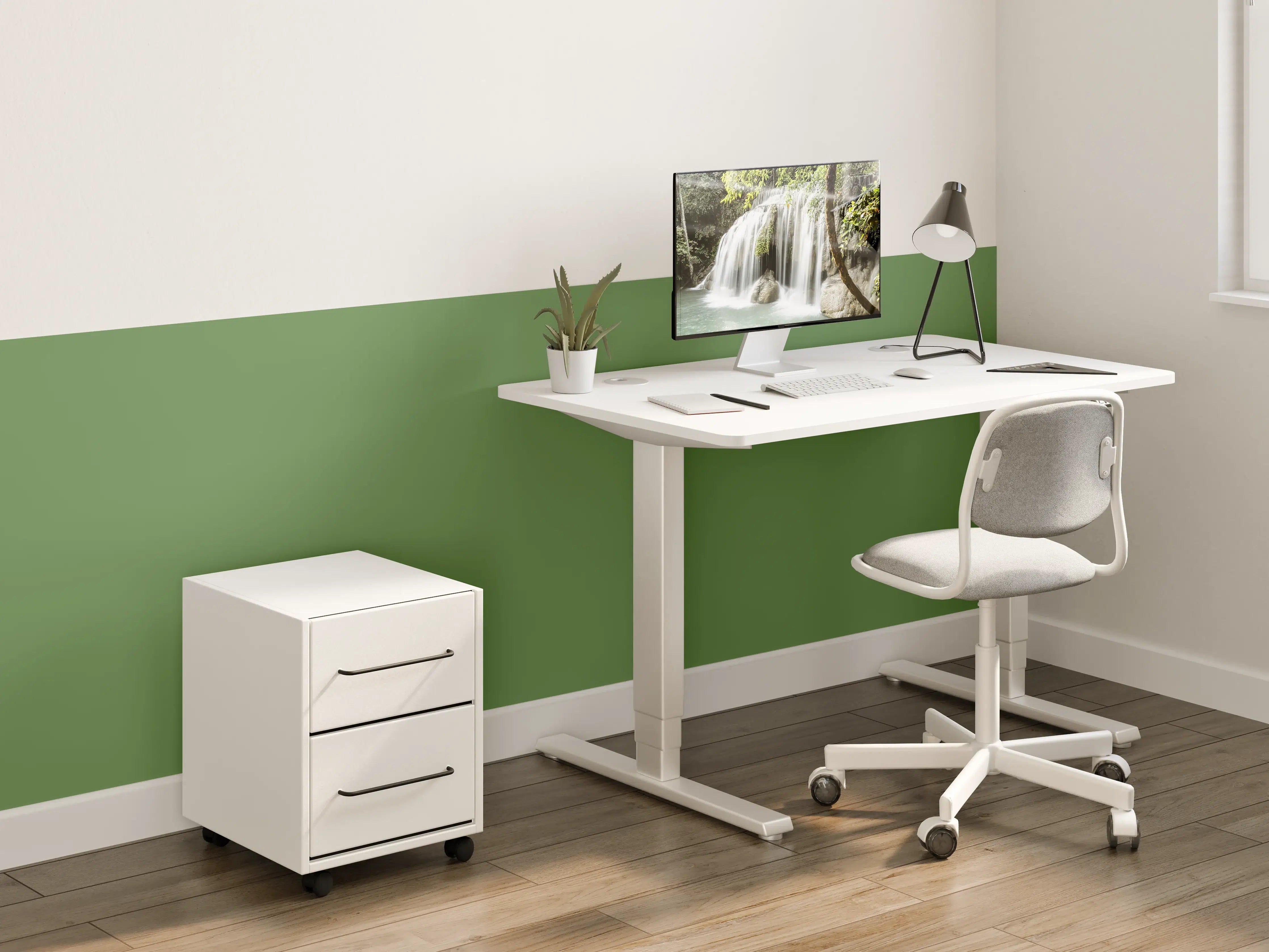 Kinderzimmer Wandgestaltung - RAL 6025 (Farngrün)