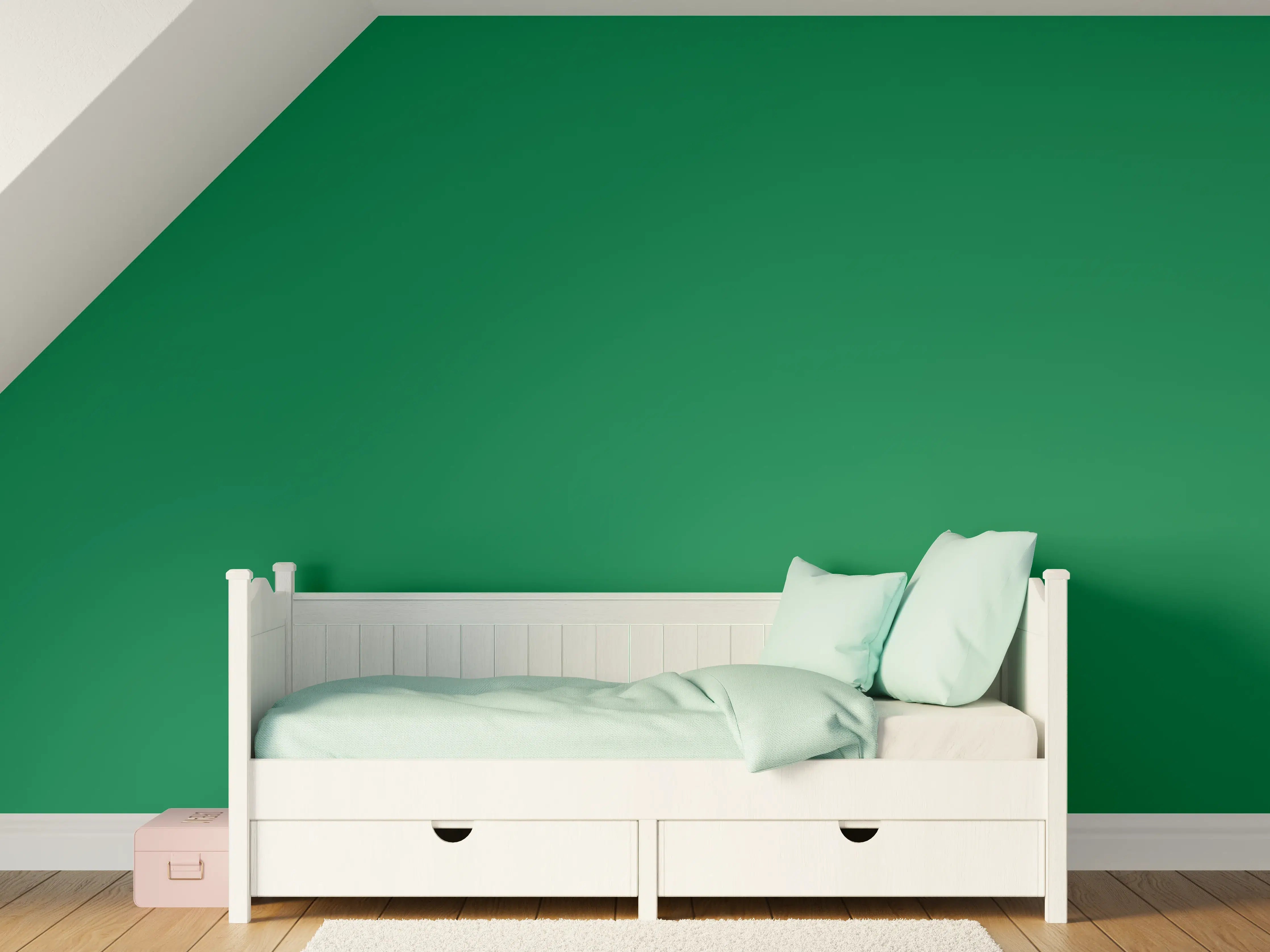 Kinderzimmer Wandgestaltung - RAL 6029 (Mintgrün)