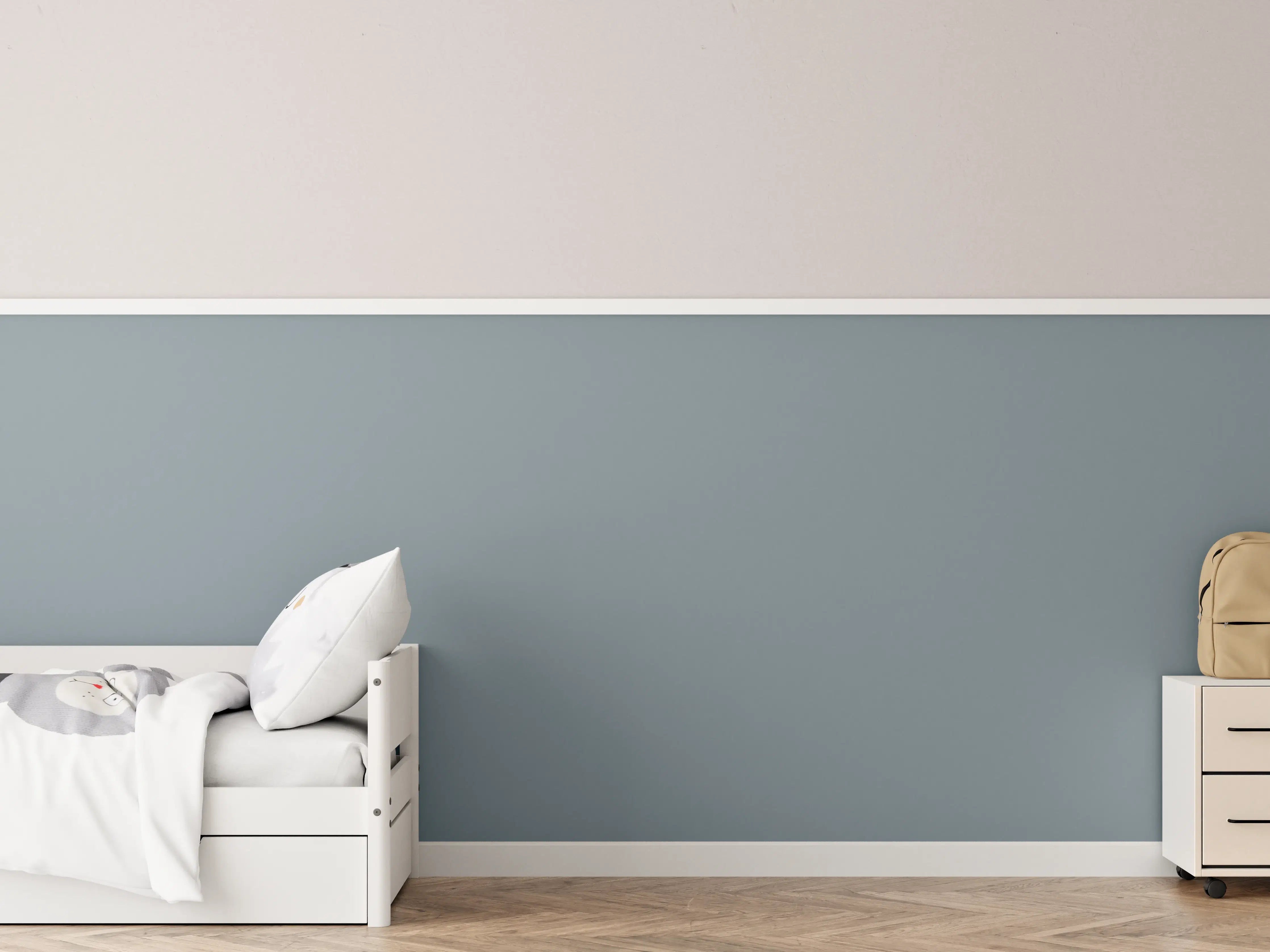 Kinderzimmer Wandgestaltung - RAL 7000 (Eichhörnchengrau)